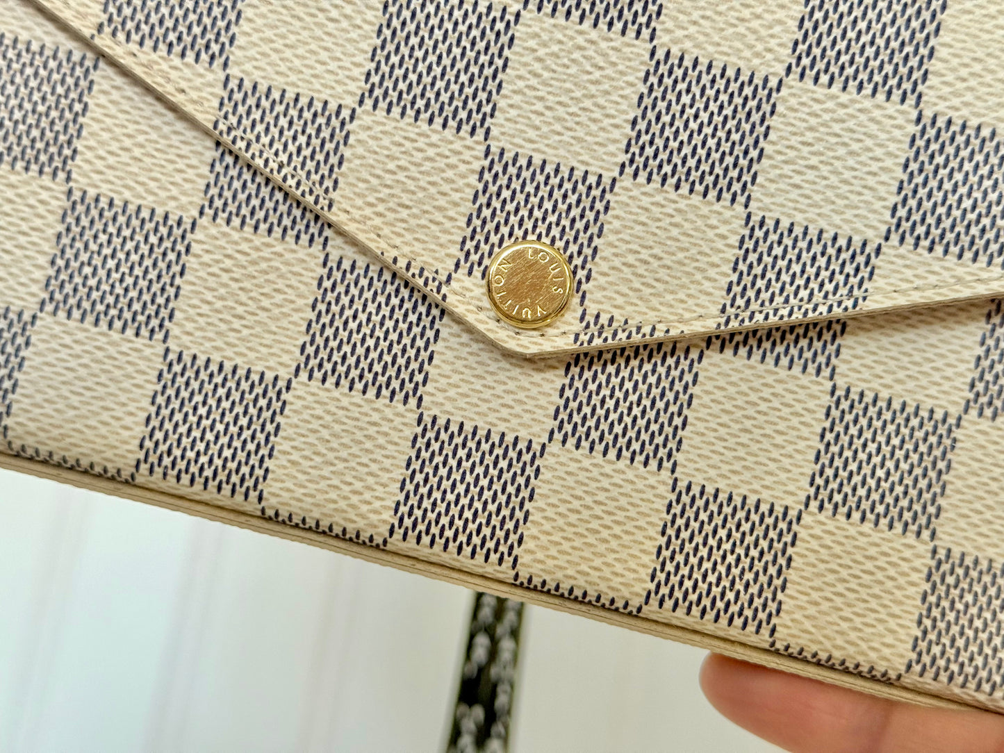 Louis Vuitton Pochette Felicie Damier Azur Rose Ballerine