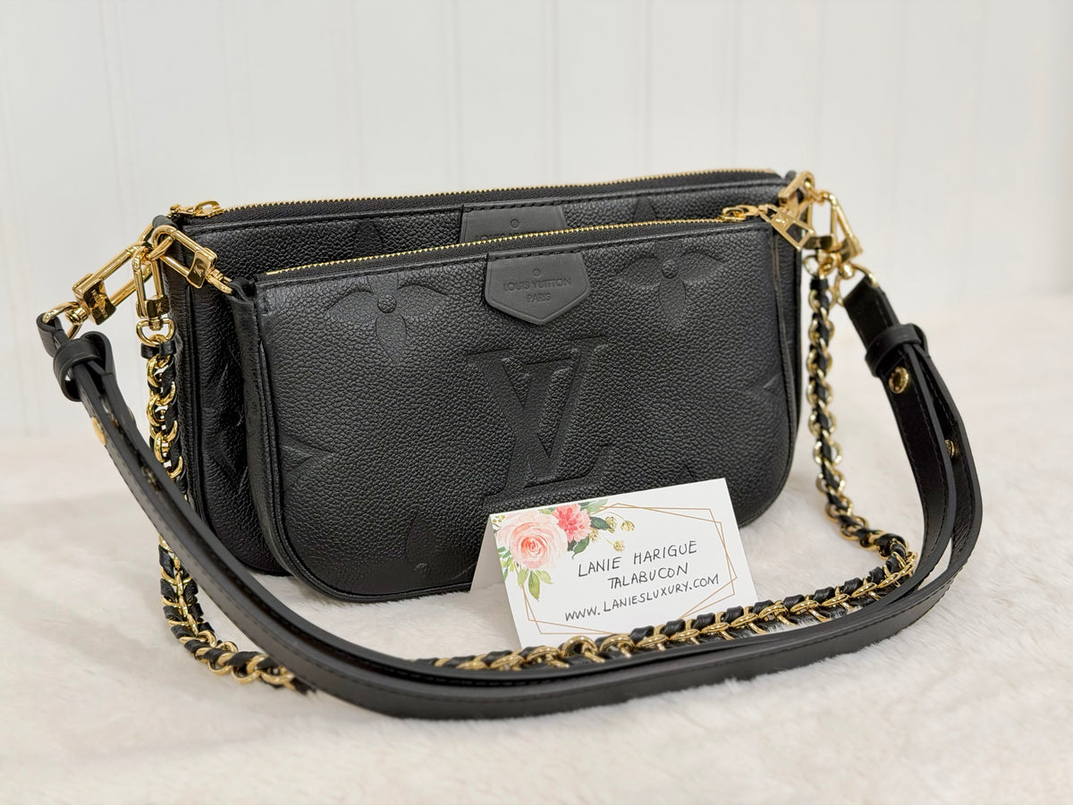 Louis Vuitton Multi Pochette Mono Giant Empreinte Black