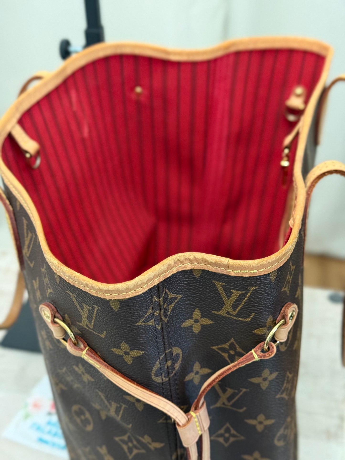 Louis Vuitton Neverfull MM Mono Cerise