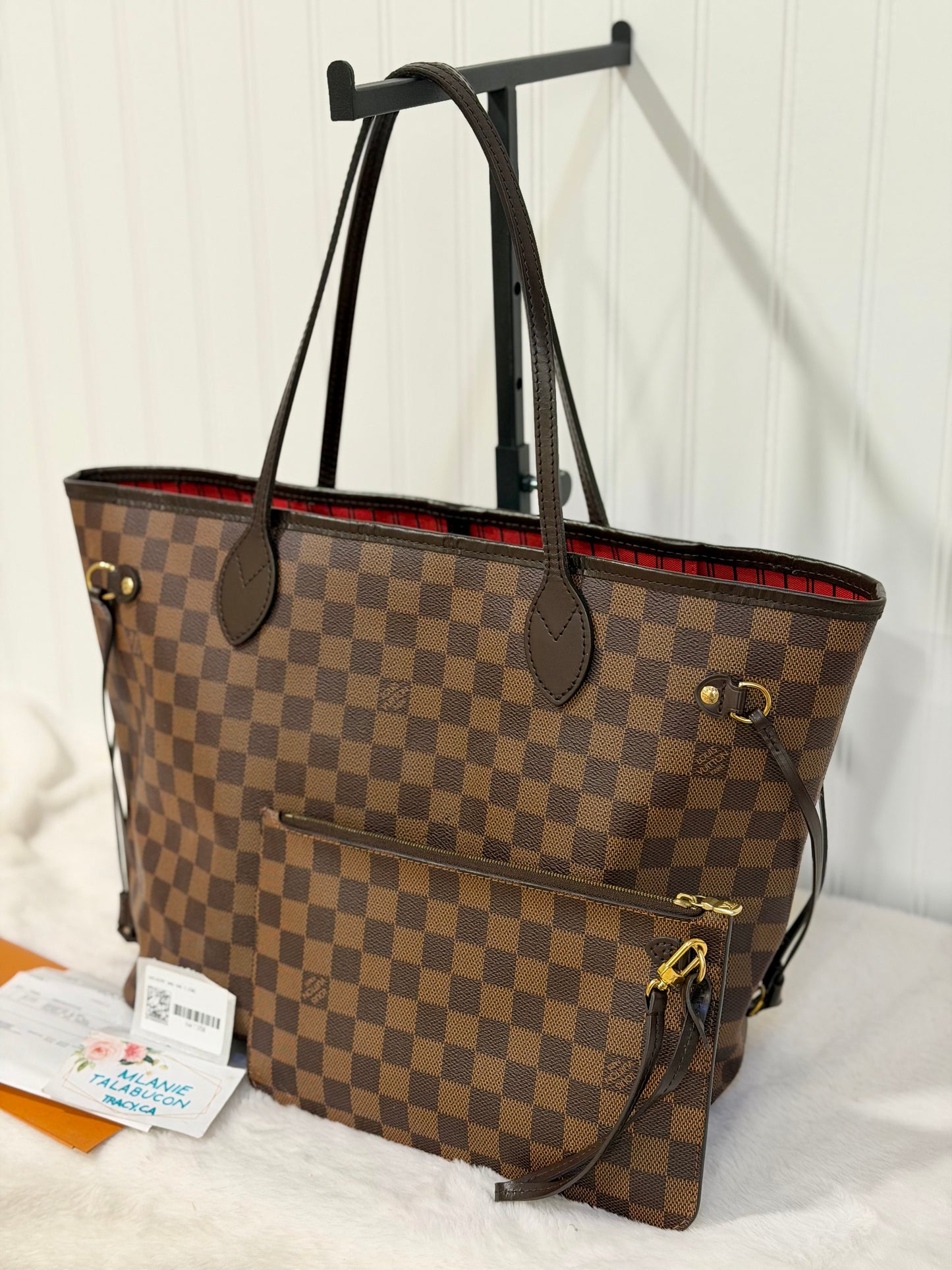 Louis Vuitton Neverfull MM DE Set (Bag and Pouch)