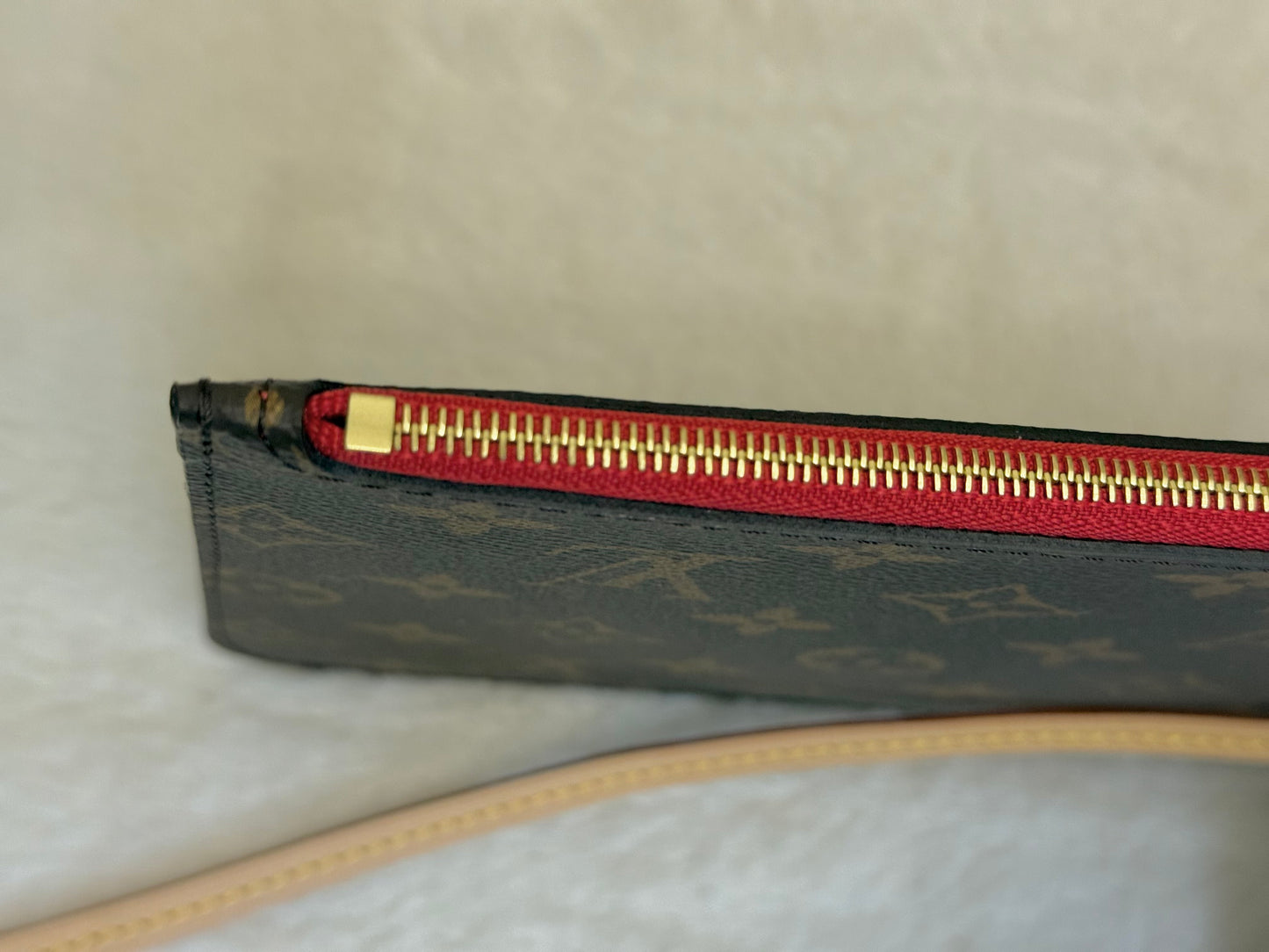 Louis Vuitton Neverfull MM Mono Cherry Bag and Pouch