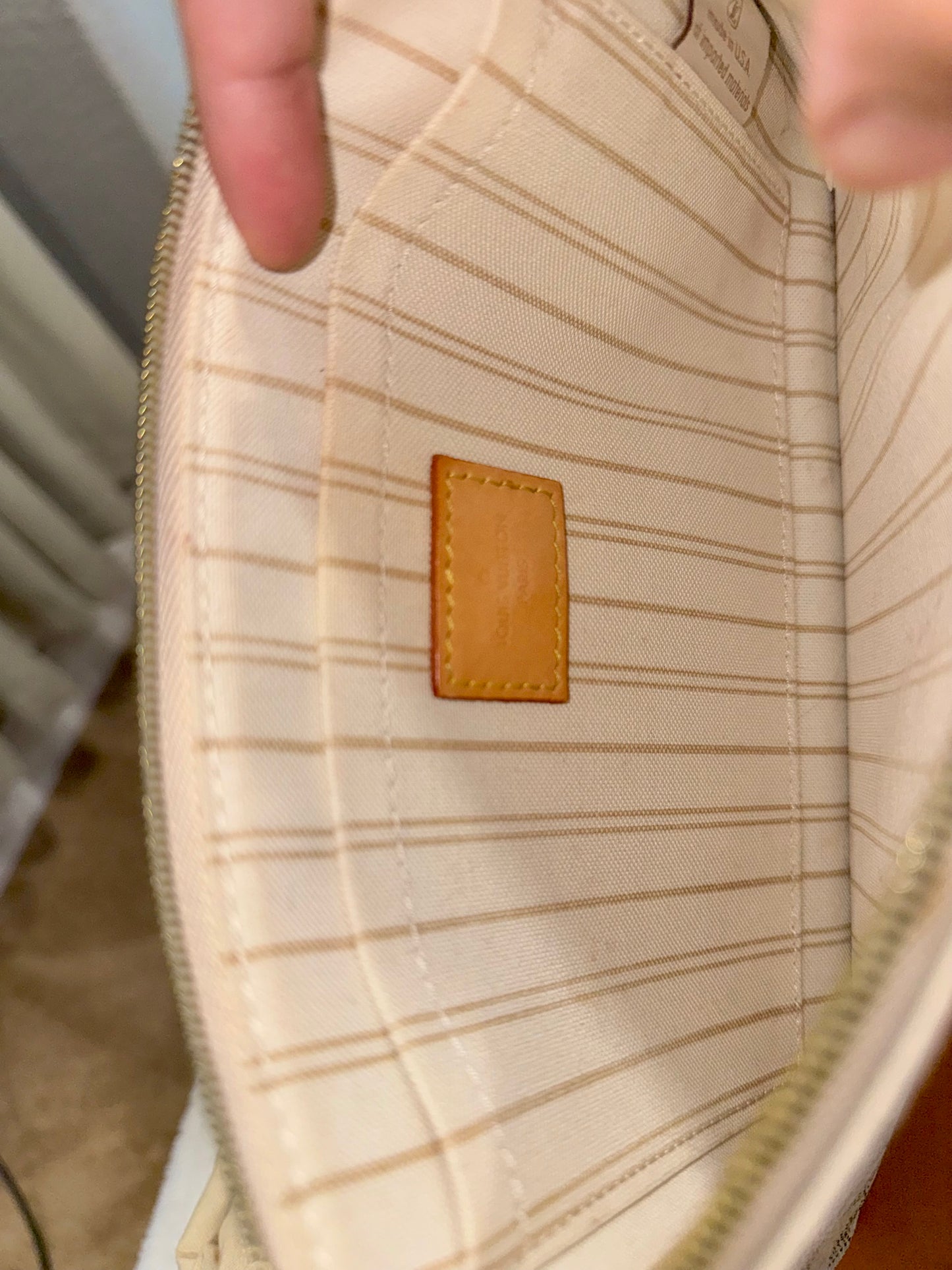 Louis Vuitton Neverfull MM/GM Damier Azur Beige