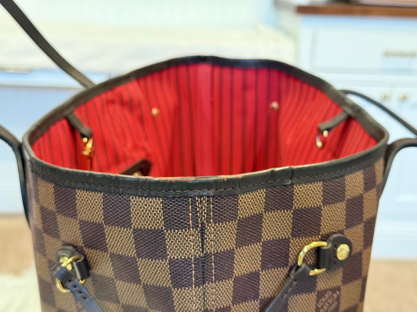 Louis Vuitton Neverfull MM Damier Ebene Cerise
