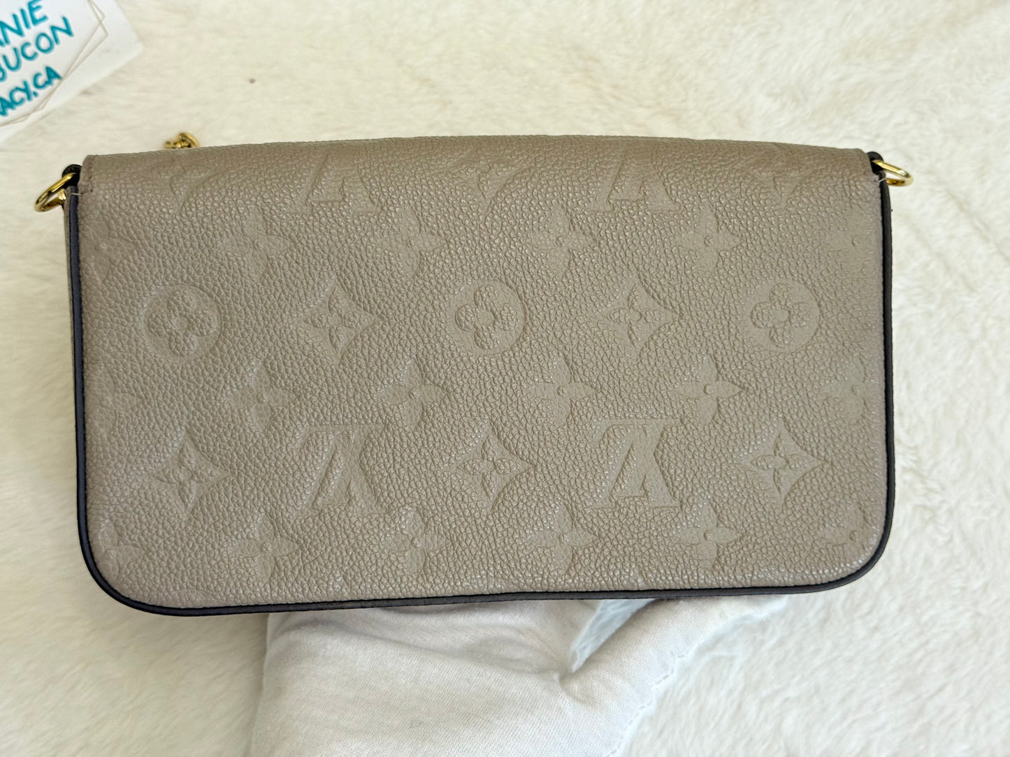 Louis Vuitton Felicie Pochette Mono Empreinte TurtleDove