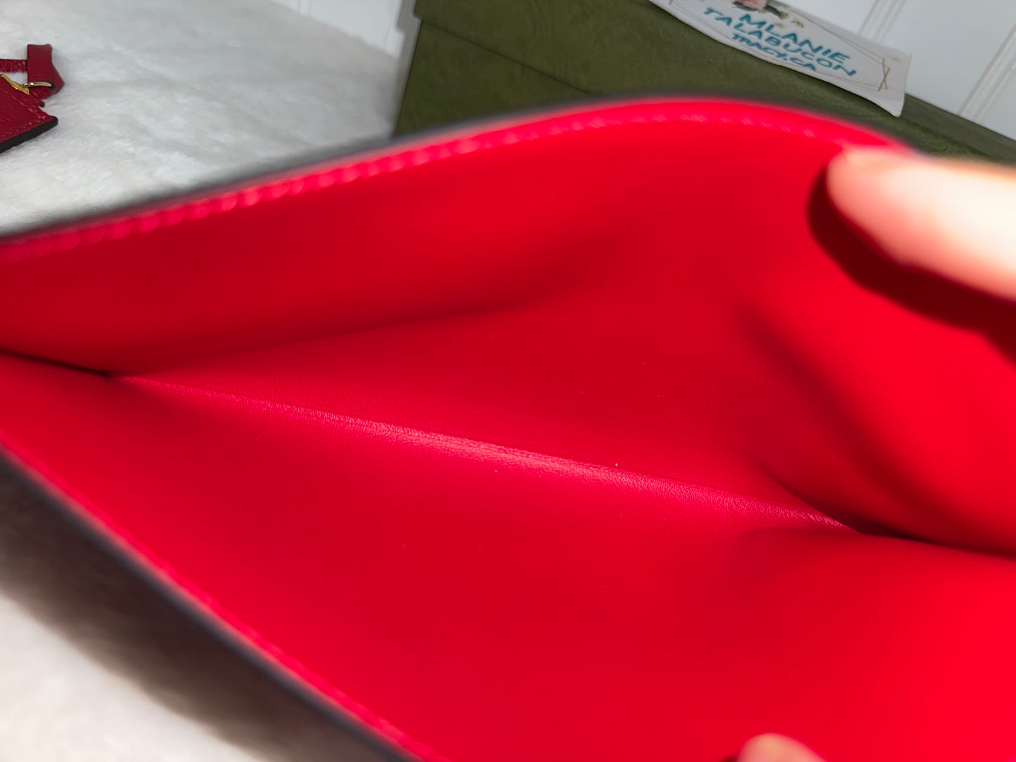 Louis Vuitton Felicie Pochette Mono Empreinte Scarlet Red