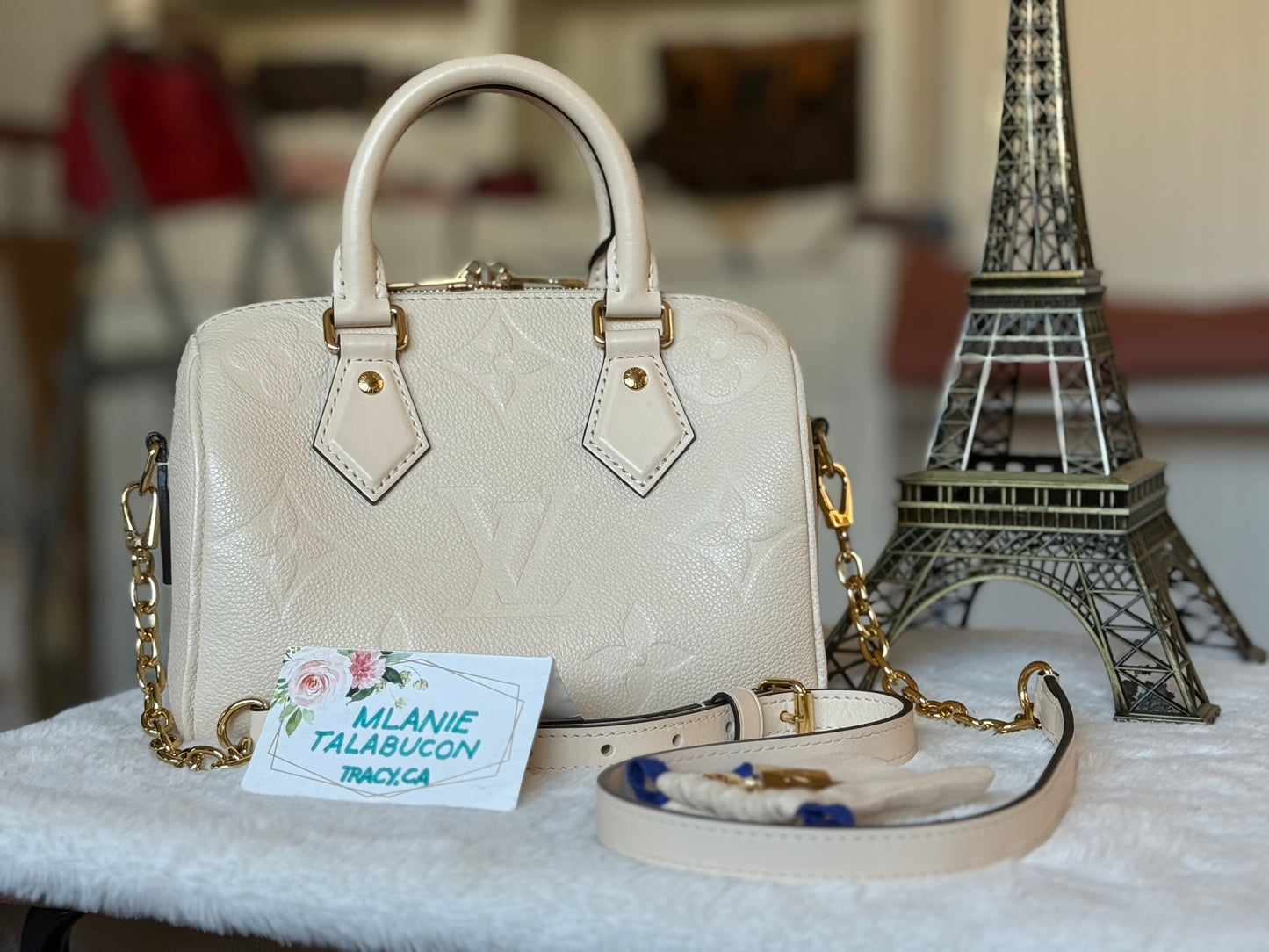 Speedy Bandouliere 20 Mono Giant Empreinte Creme