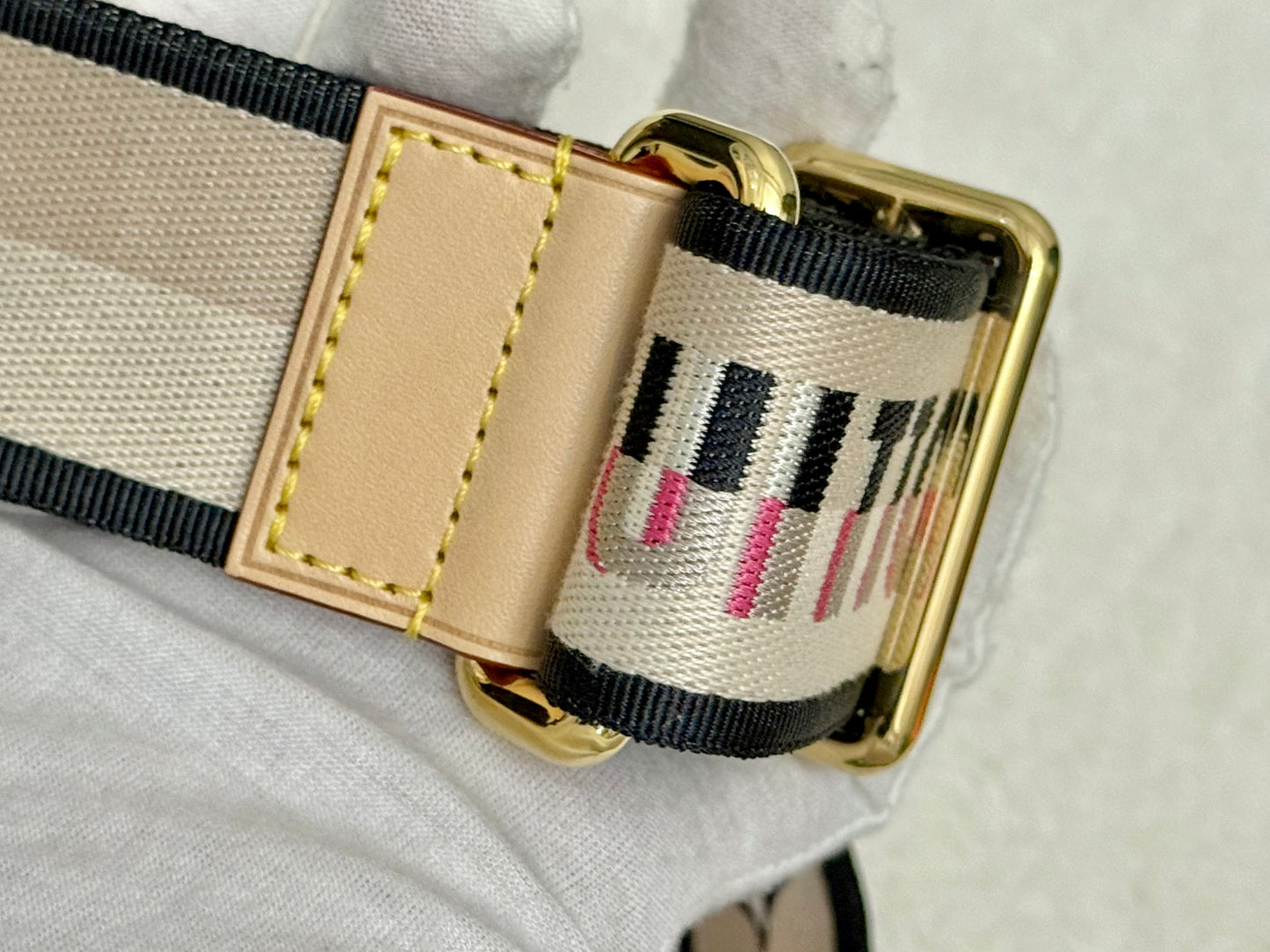 Louis Vuitton Speedy 20 Mono Black/Pink Adjustable Strap