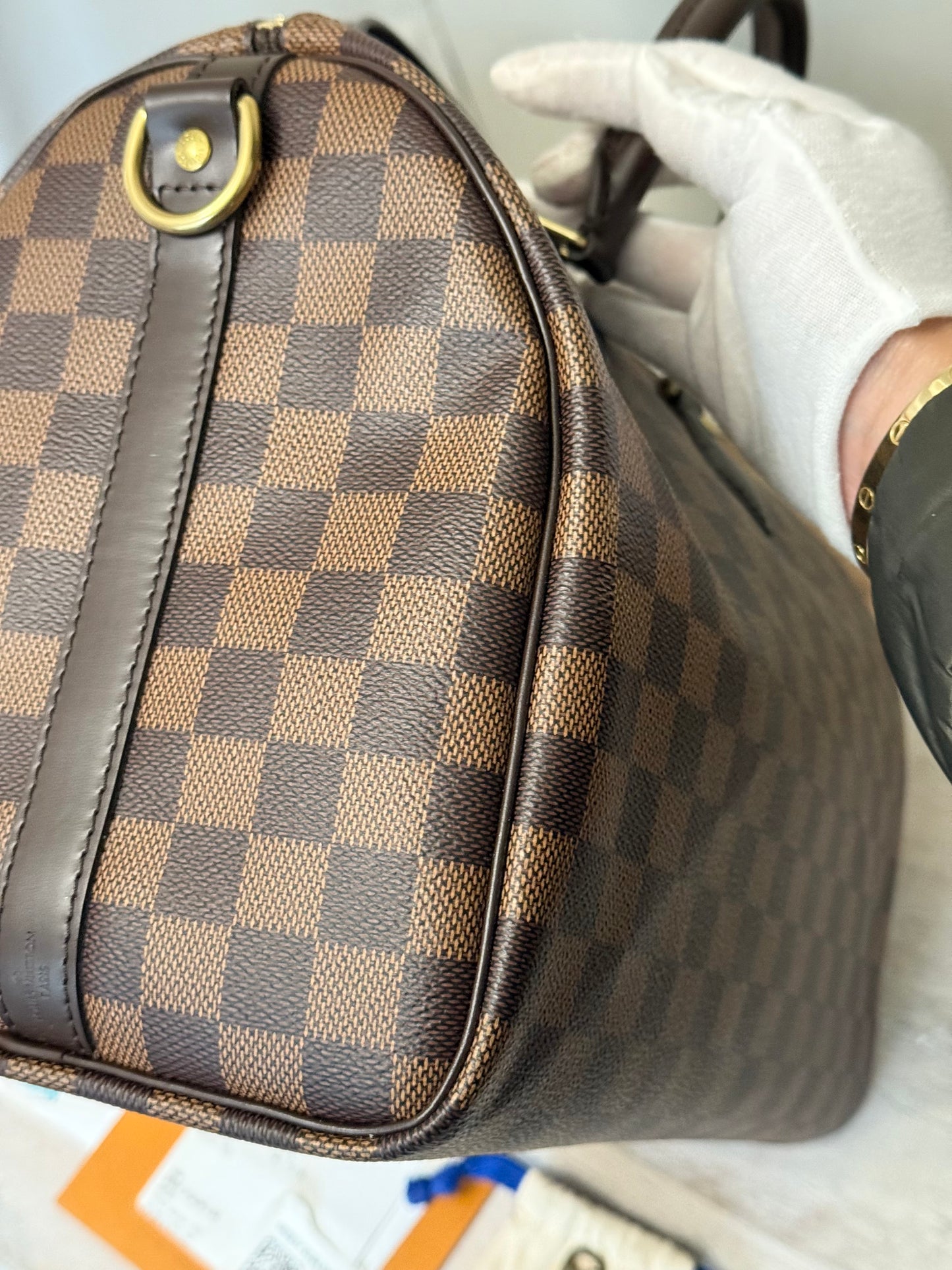 Louis Vuitton Speedy 30 Bandouliere Damier Ebene