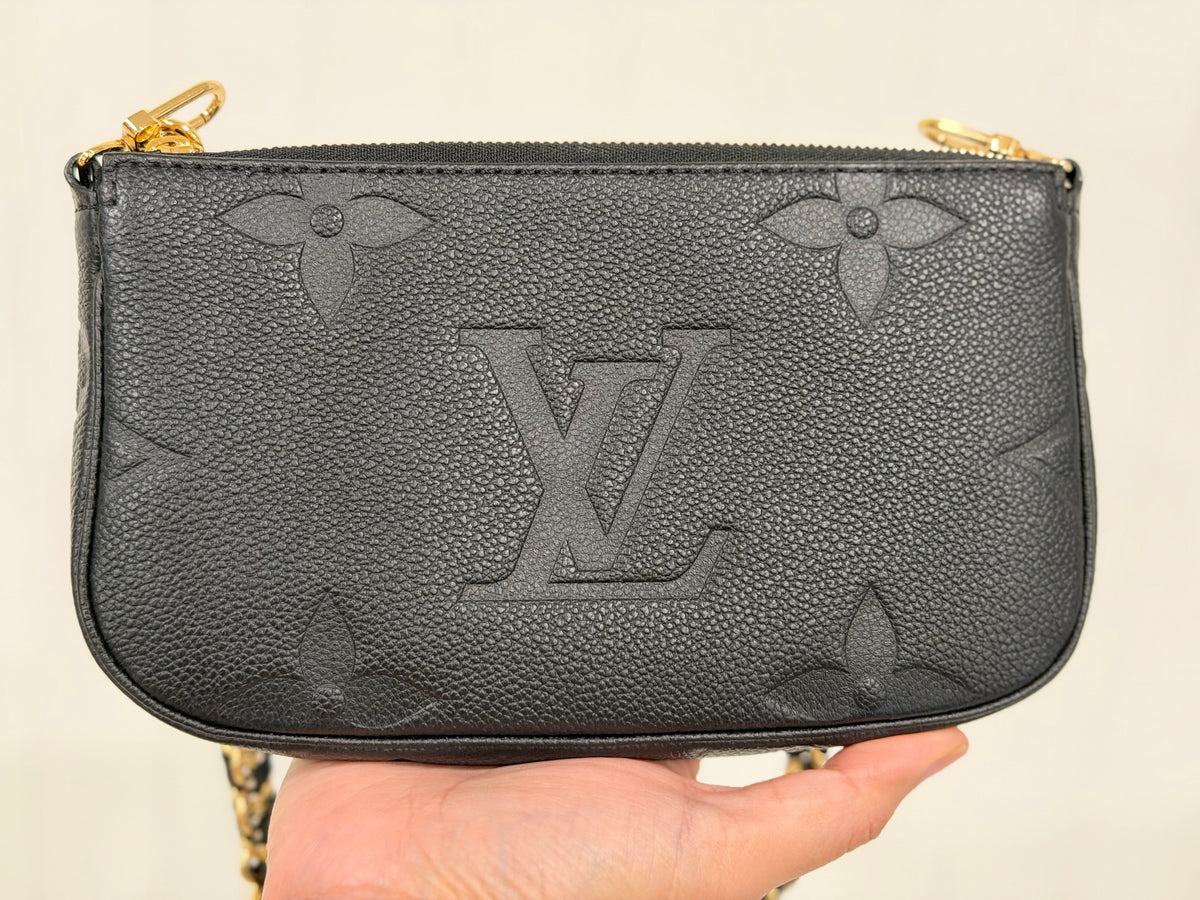 Louis Vuitton Multi Pochette Mono Giant Empreinte Black