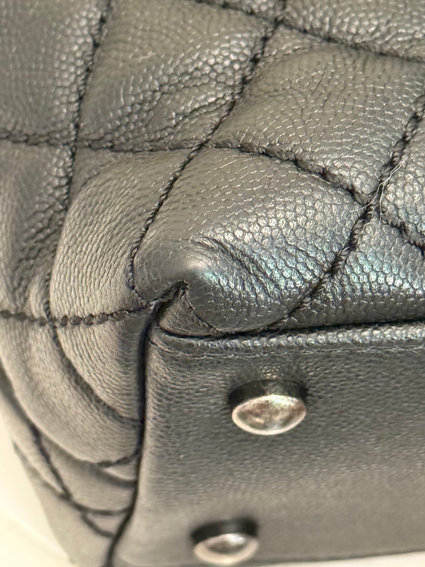 Chanel Coco Handle Black Caviar with Ruthenium Hardware