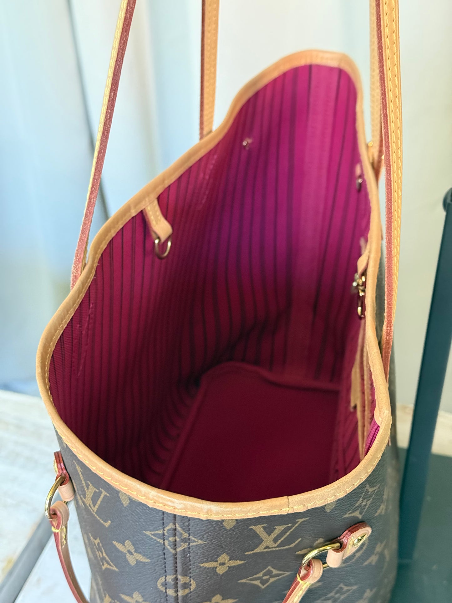 Louis Vuitton Neverfull MM Mono Pivoine Bag Only