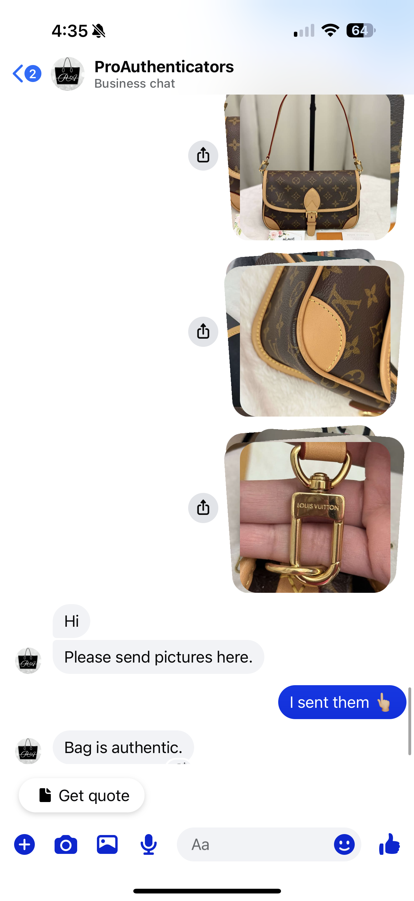 Louis Vuitton Diane Mono with Shoulder Strap