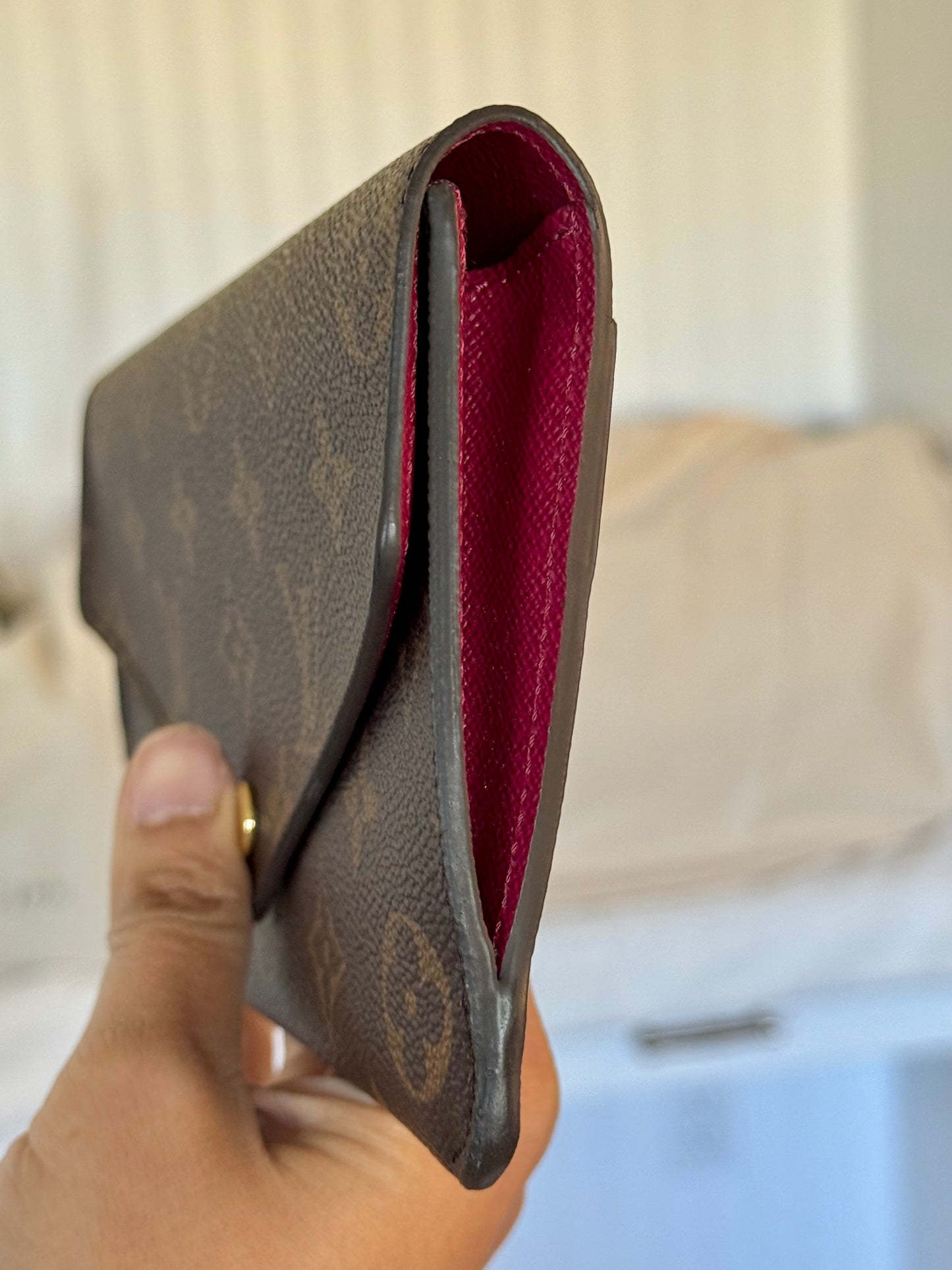 Louis Vuitton Jeanne Mono Fuchsia Wallet with Inserts