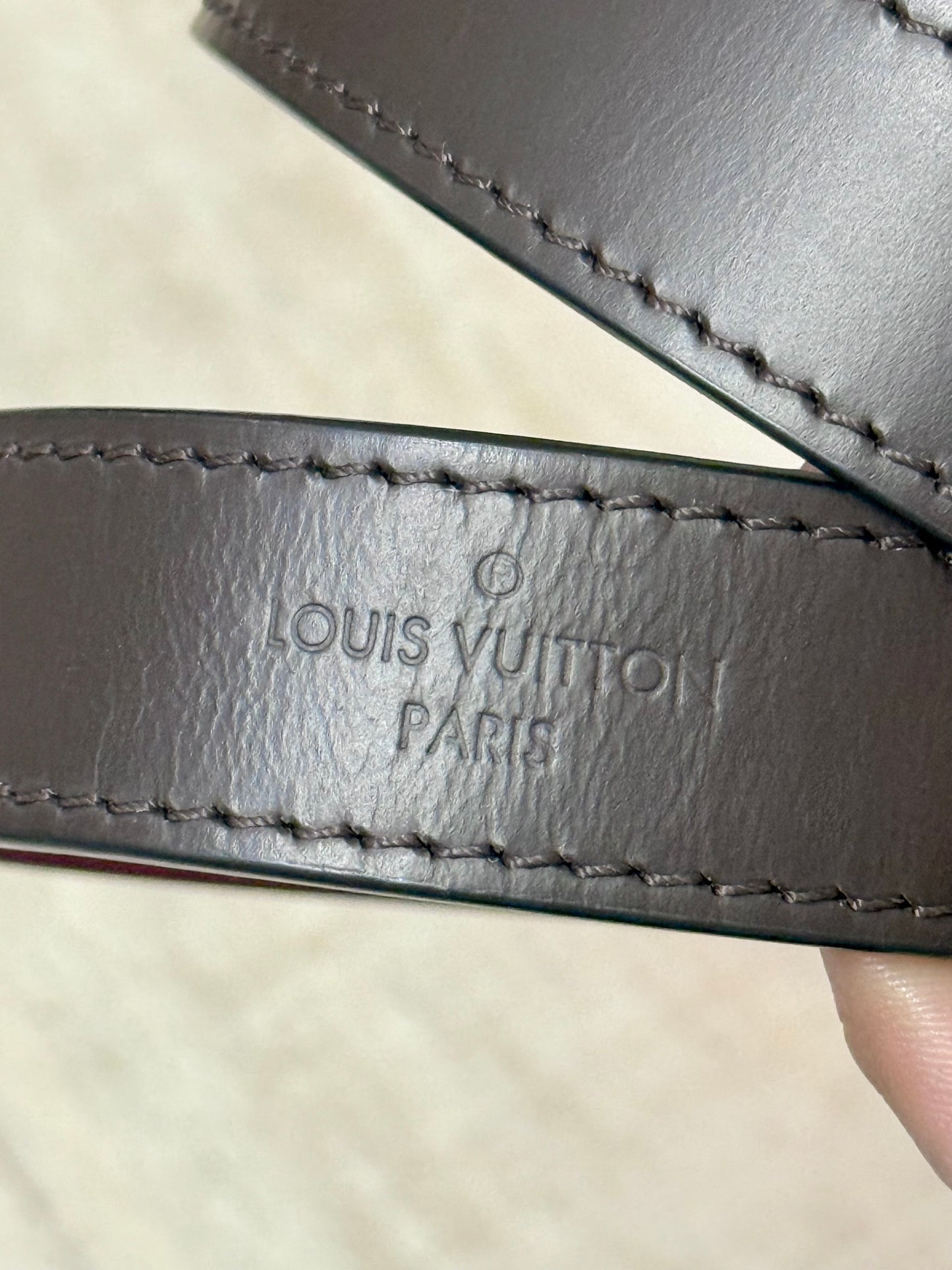 Louis Vuitton Bond Street Reversible Brown/Bordeaux Leather Non Adjustable Strap