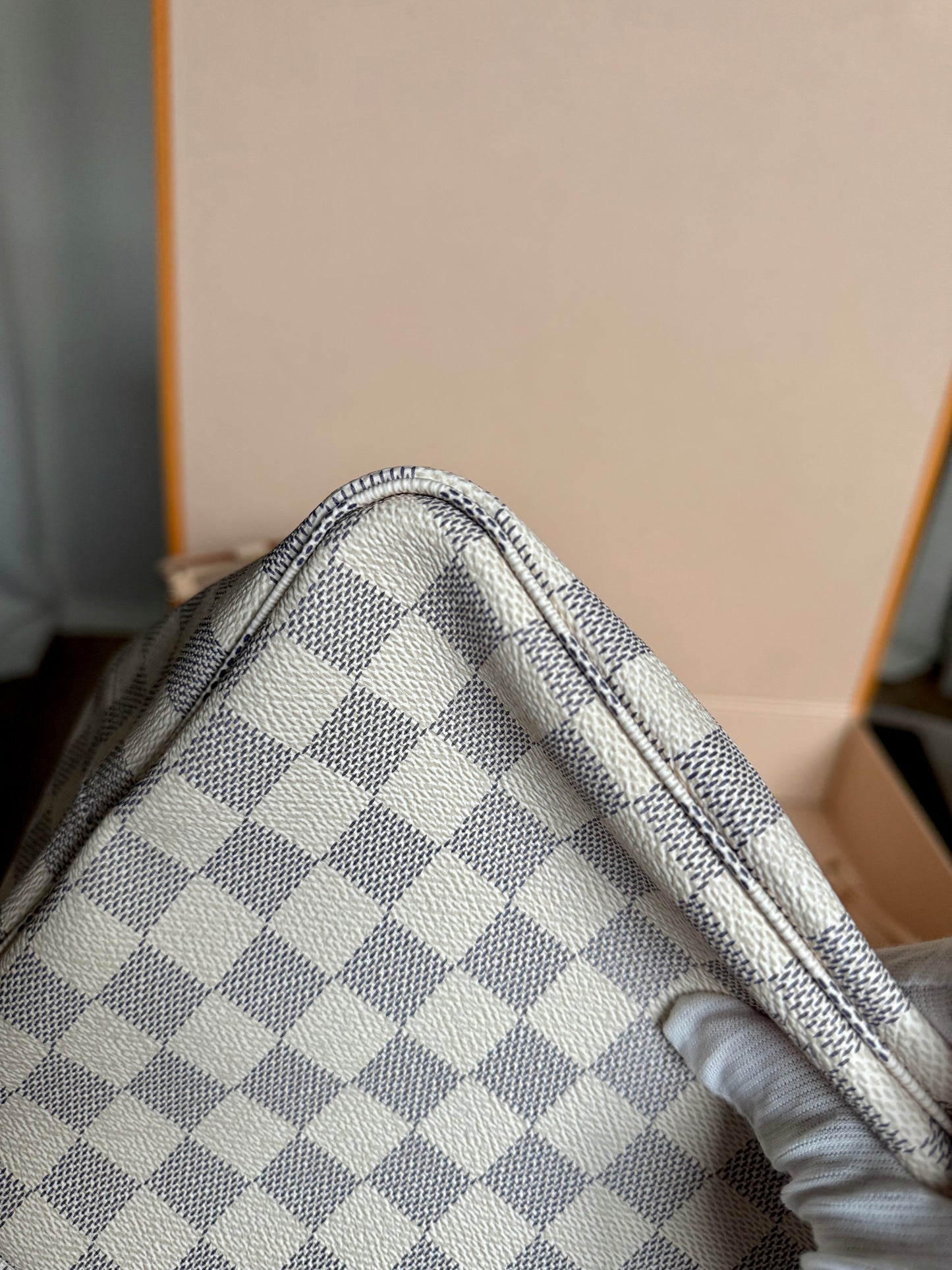 BRAND NEW Louis Vuitton Neverfull GM in Damier Azur with Rose Ballerine Interior