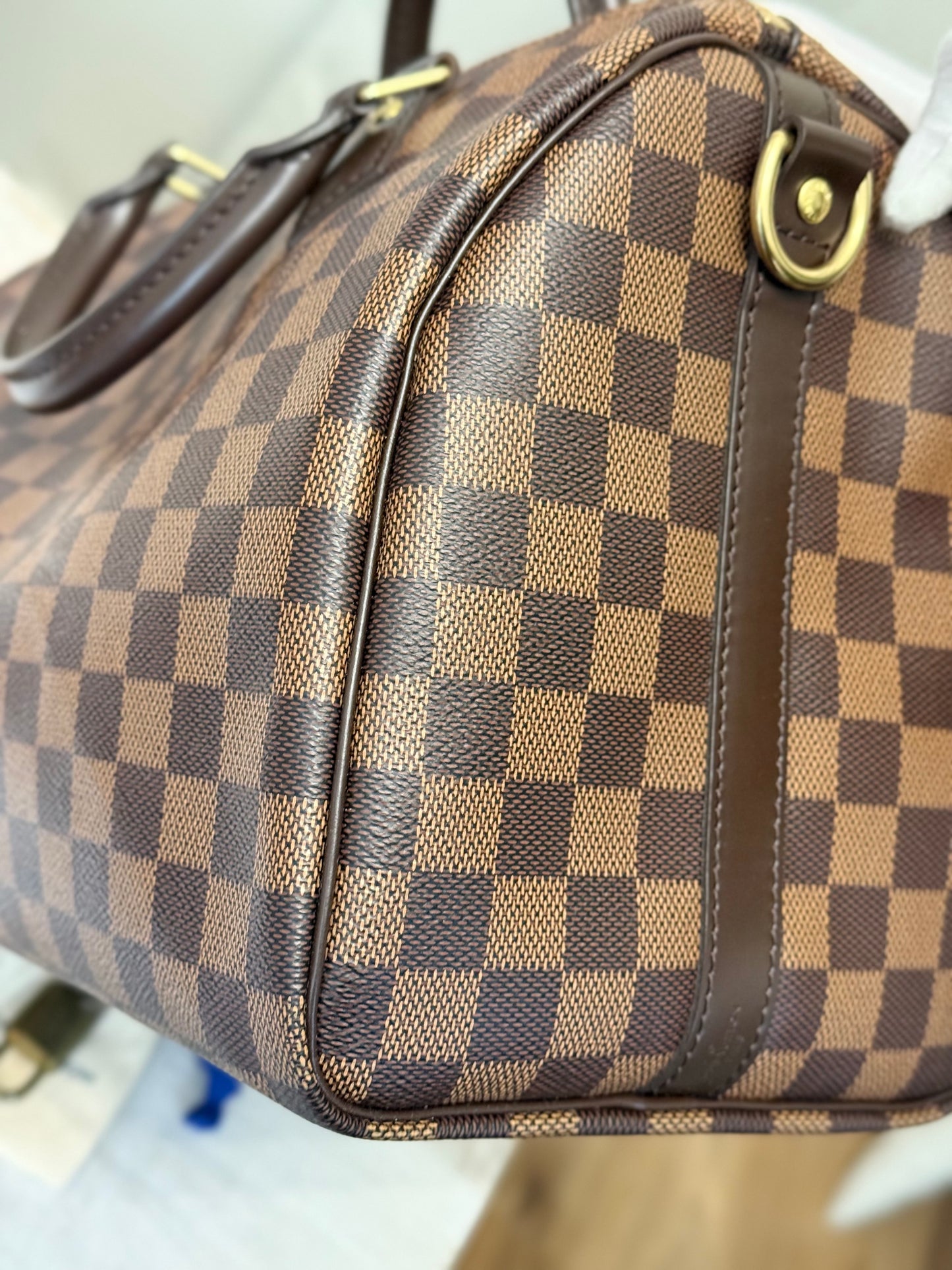 Louis Vuitton Speedy 30 Bandouliere Damier Ebene