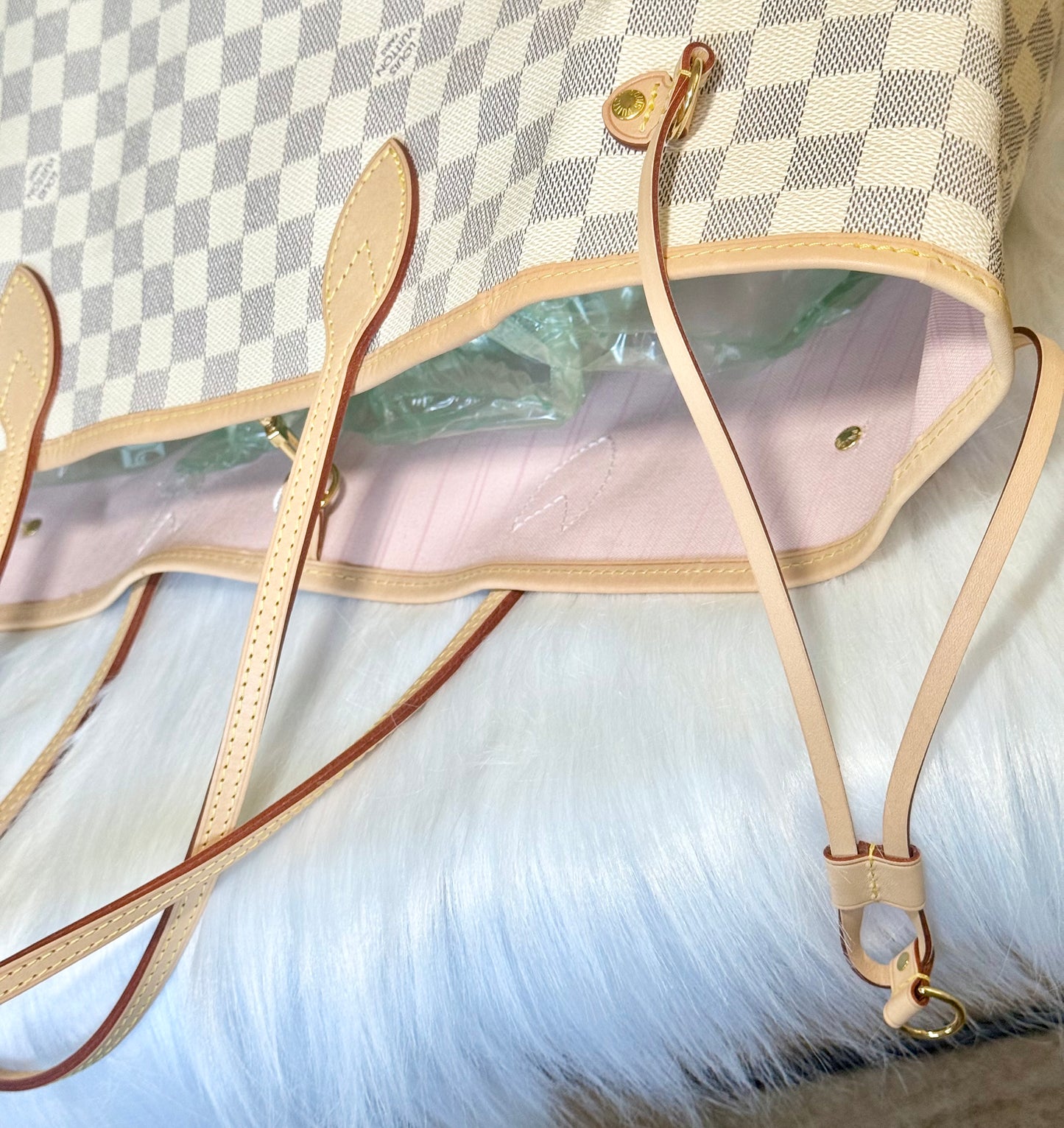 Louis Vuitton Neverfull GM in Damier Azur  Rose Ballerine MINT