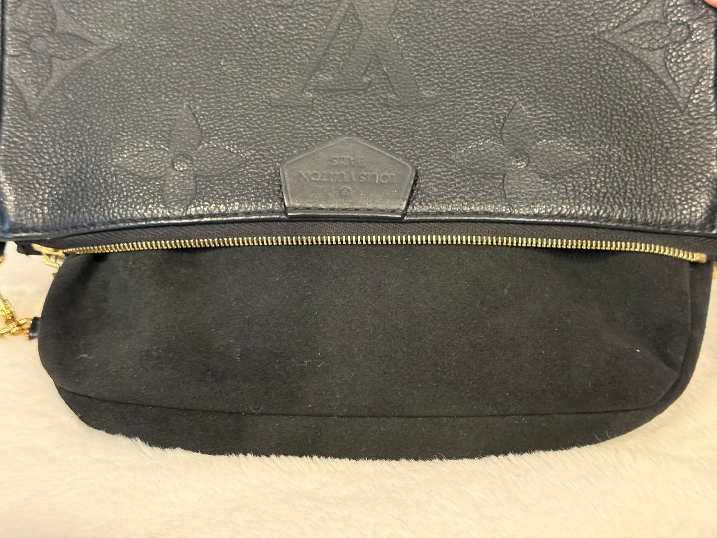 Louis Vuitton Large Pochette Mono Giant Black Empreinte with chain strap