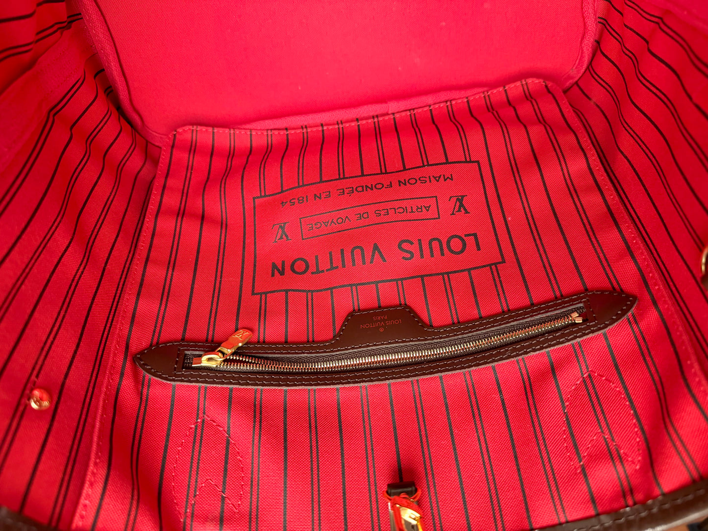 Louis Vuitton Neverfull MM DE Set (Bag and Pouch)