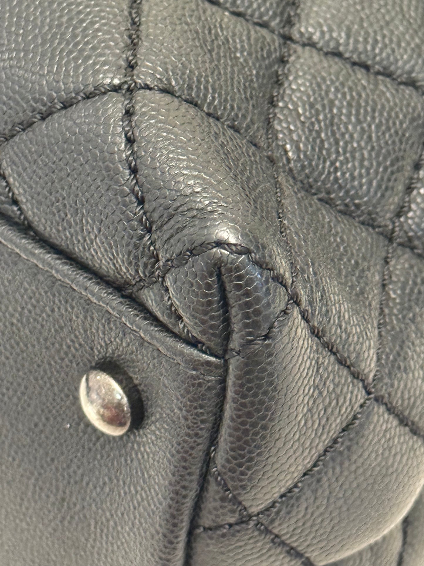 Chanel Coco Handle Black Caviar with Ruthenium Hardware