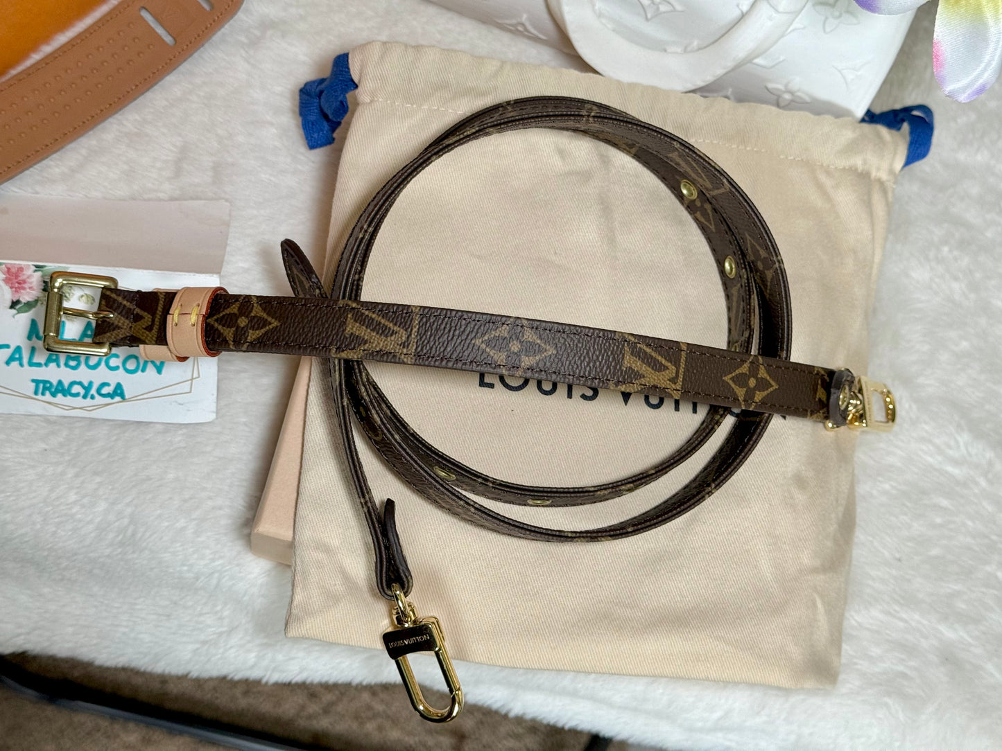 Louis Vuitton J52315 Mono Adjustable Strap 16mm