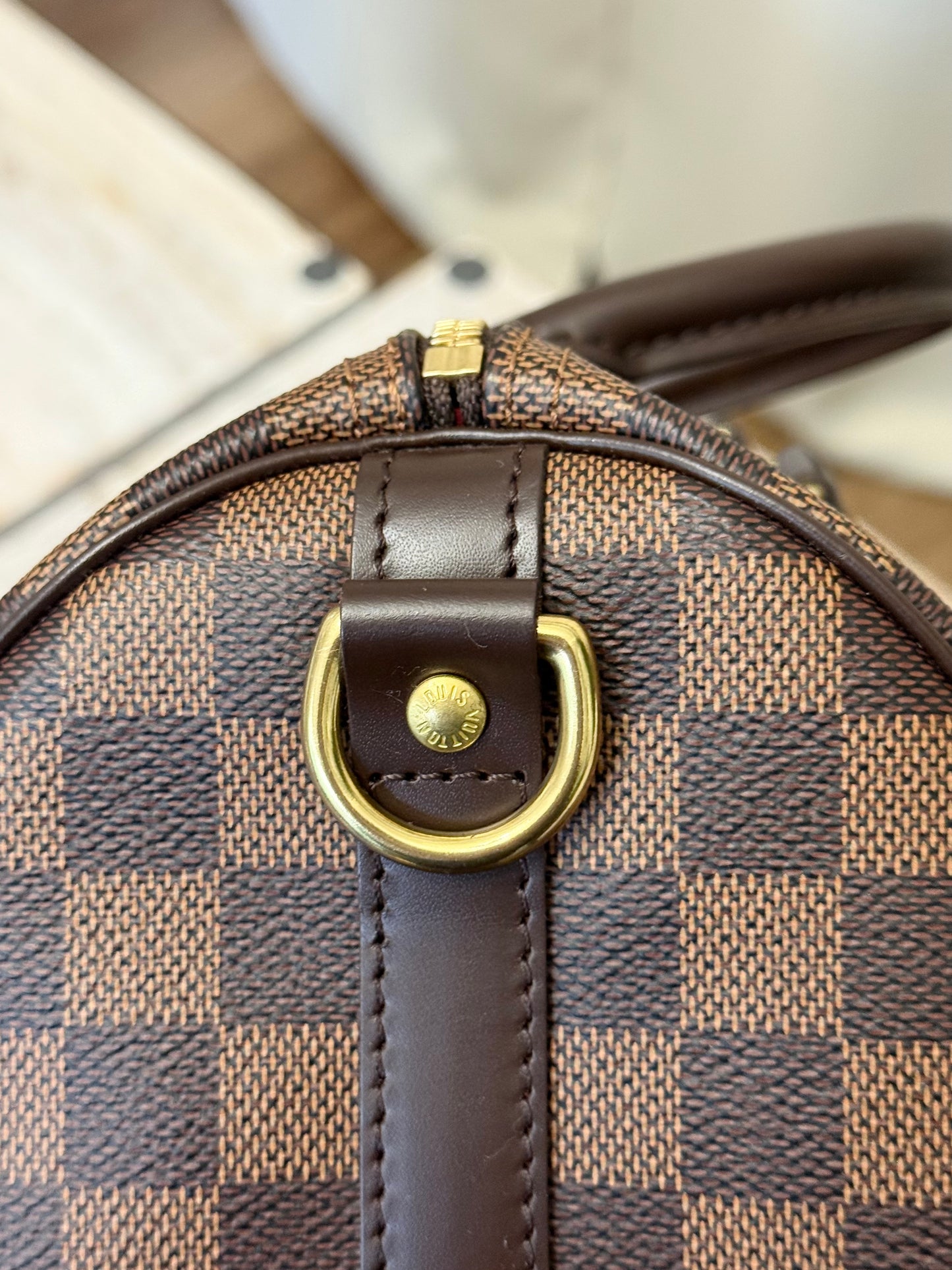 Louis Vuitton Speedy 30 Bandouliere Damier Ebene
