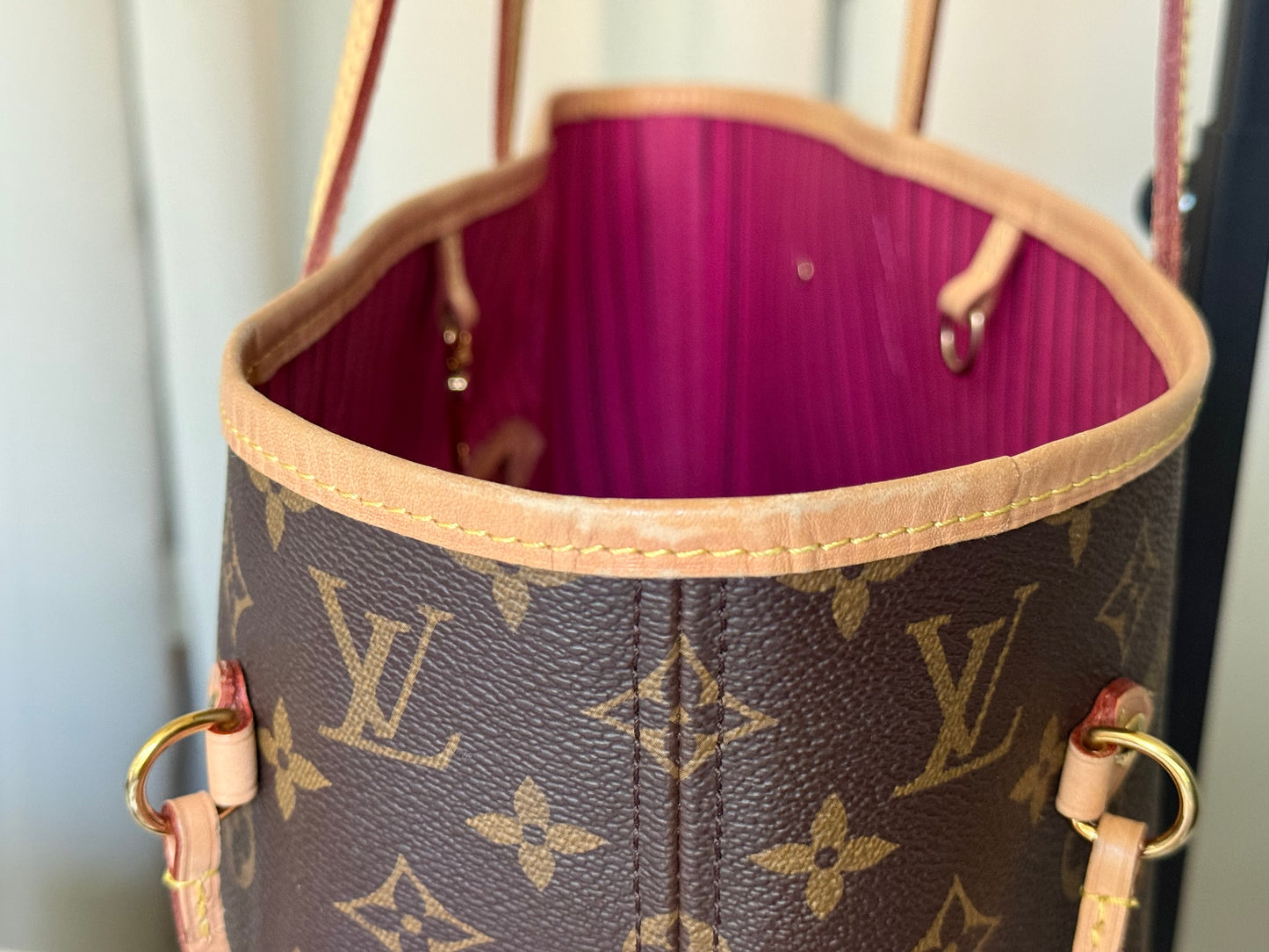 Louis Vuitton Neverfull MM Mono Pivoine Bag Only