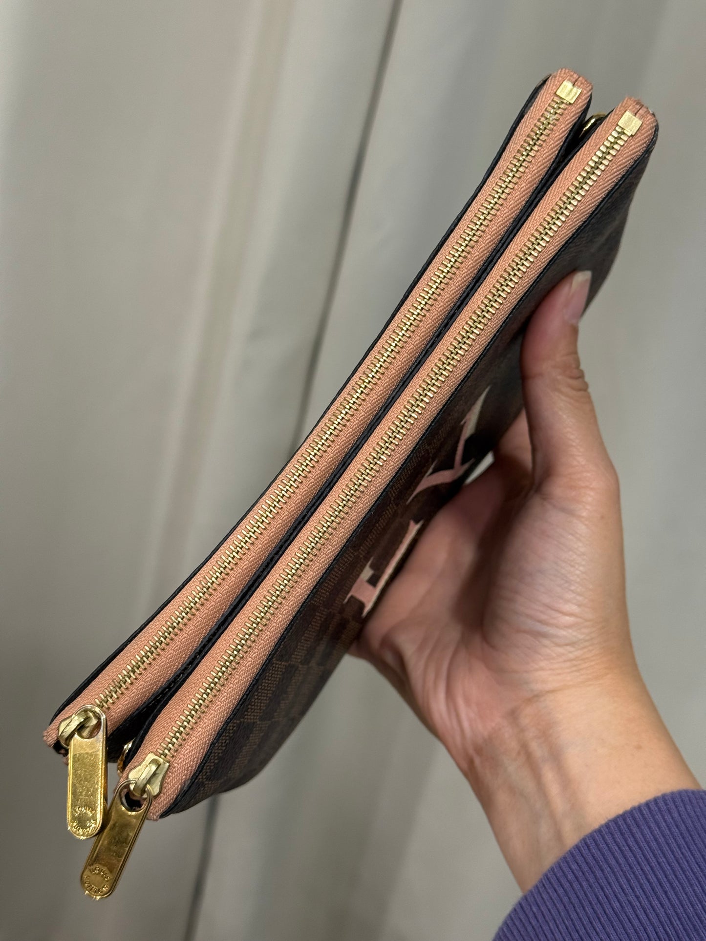Louis Vuitton Double Zip Pochette Damier Ebene