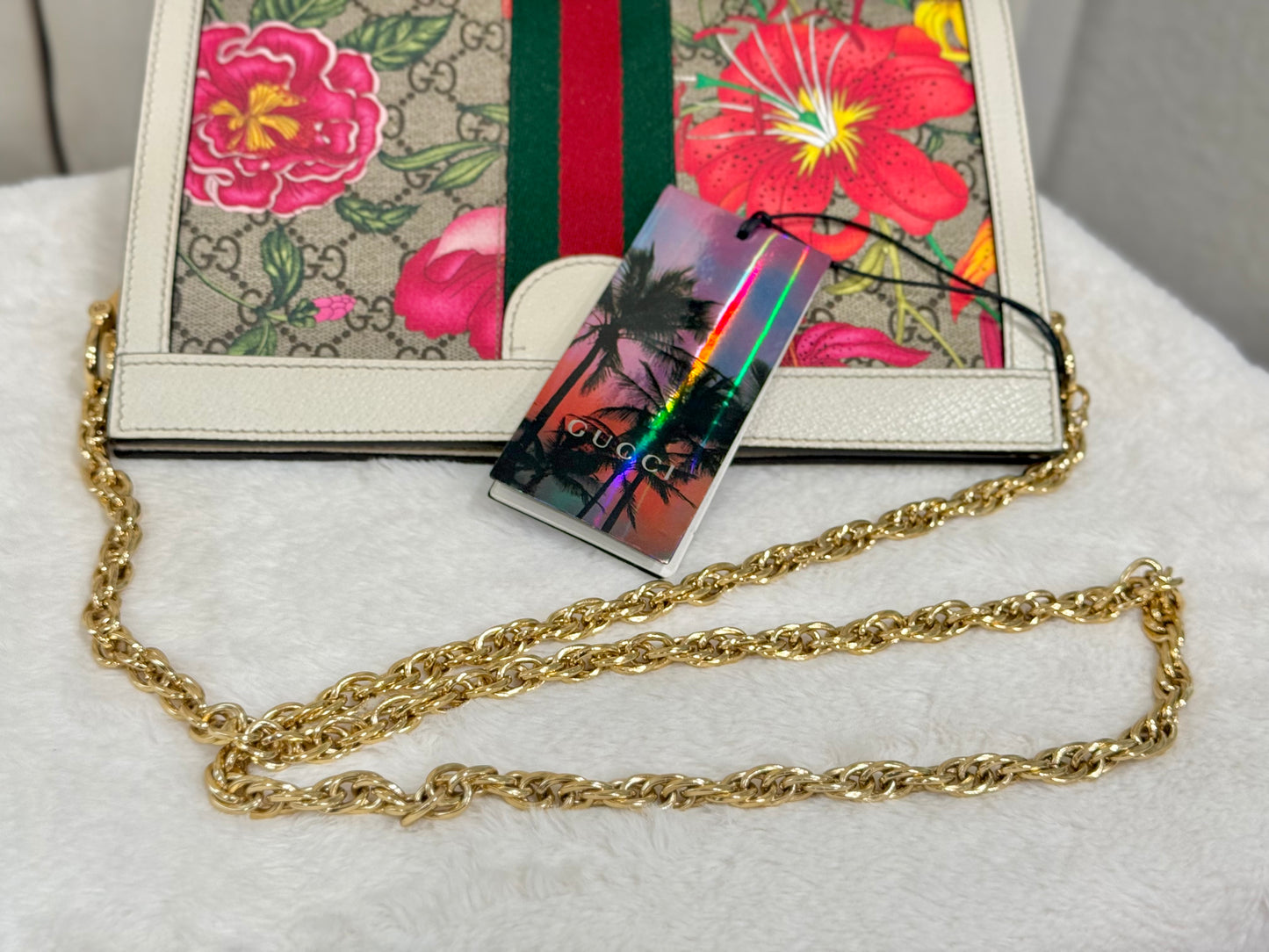 Gucci GG Supreme Flora Ophidia Small Shoulder Bag 503877
