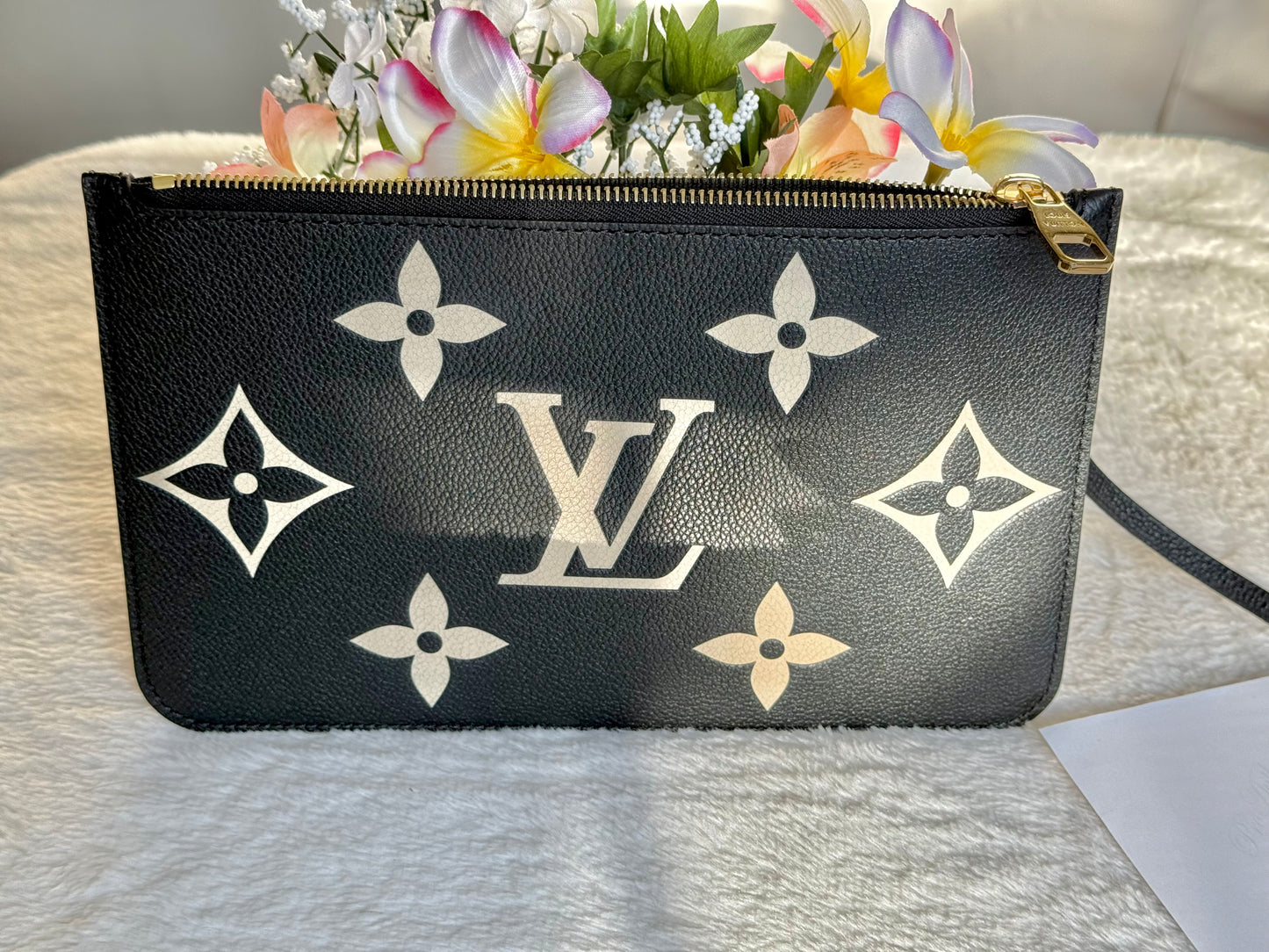 BRAND NEW Louis Vuitton Neverfull Mono Giant Empreinte Black/Beige