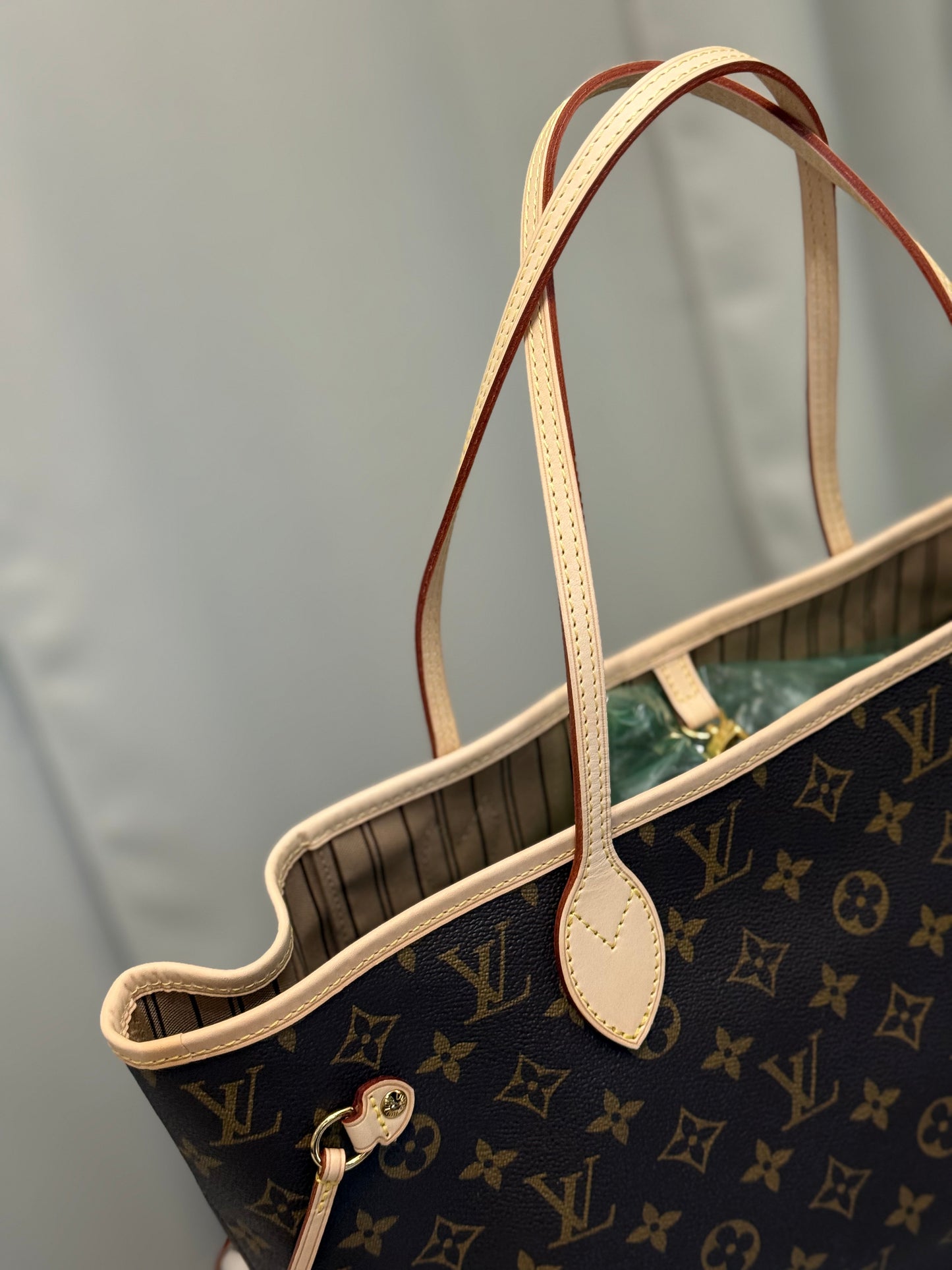 Louis Vuitton Neverfull MM Mono Beige Bag Only