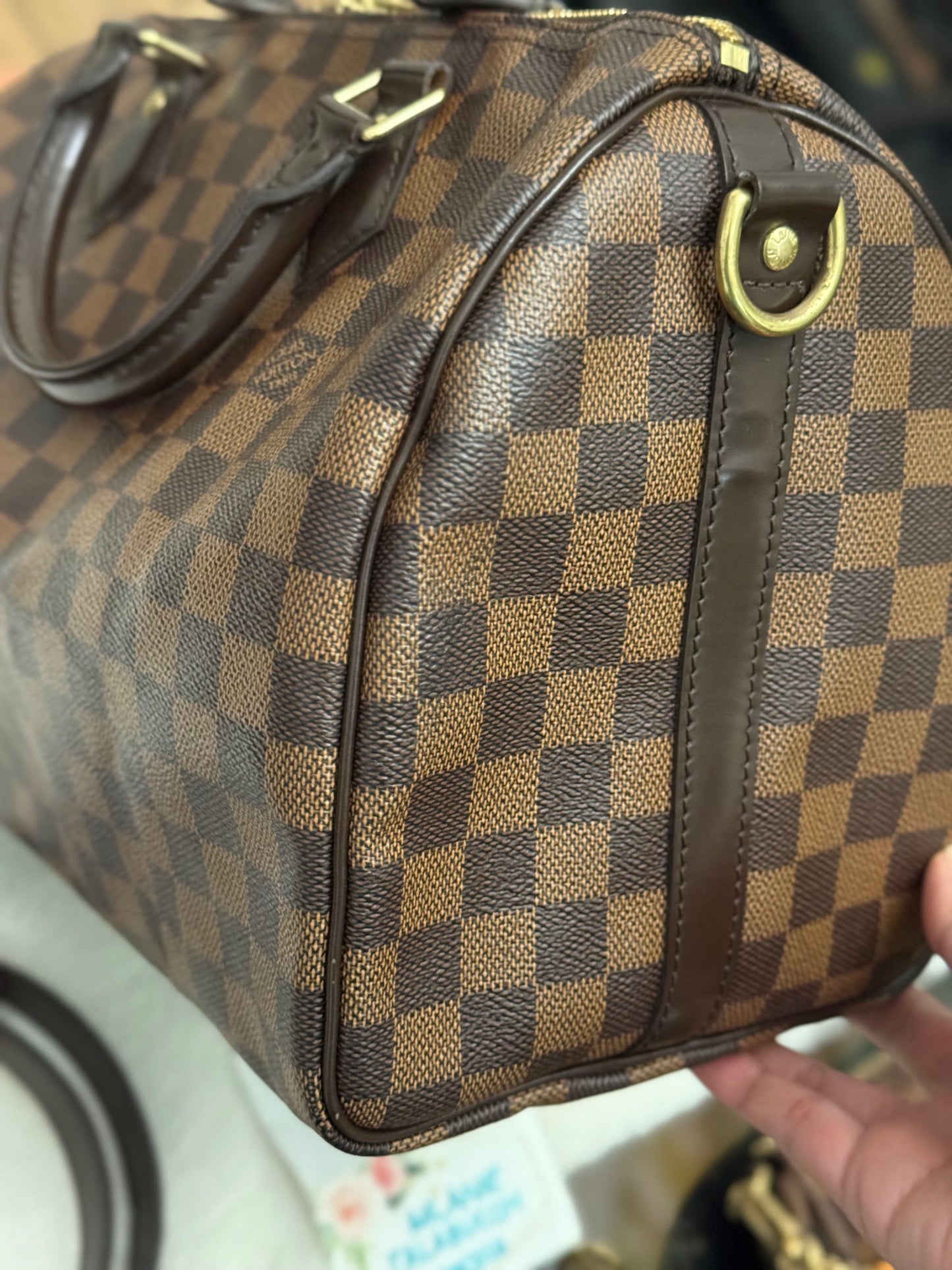 Louis Vuitton Speedy 30 Bandouliere Damier Ebene
