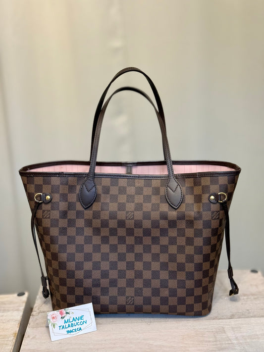 Louis Vuitton Neverfull MM Damier Ebene Rose Ballerine