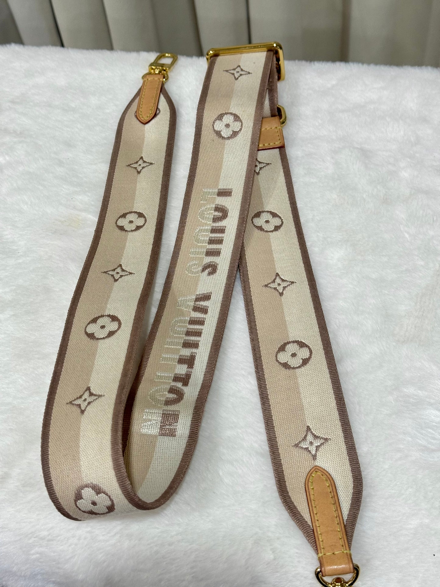 Louis Vuitton Beige Guitar Jacquard Adjustable Strap
