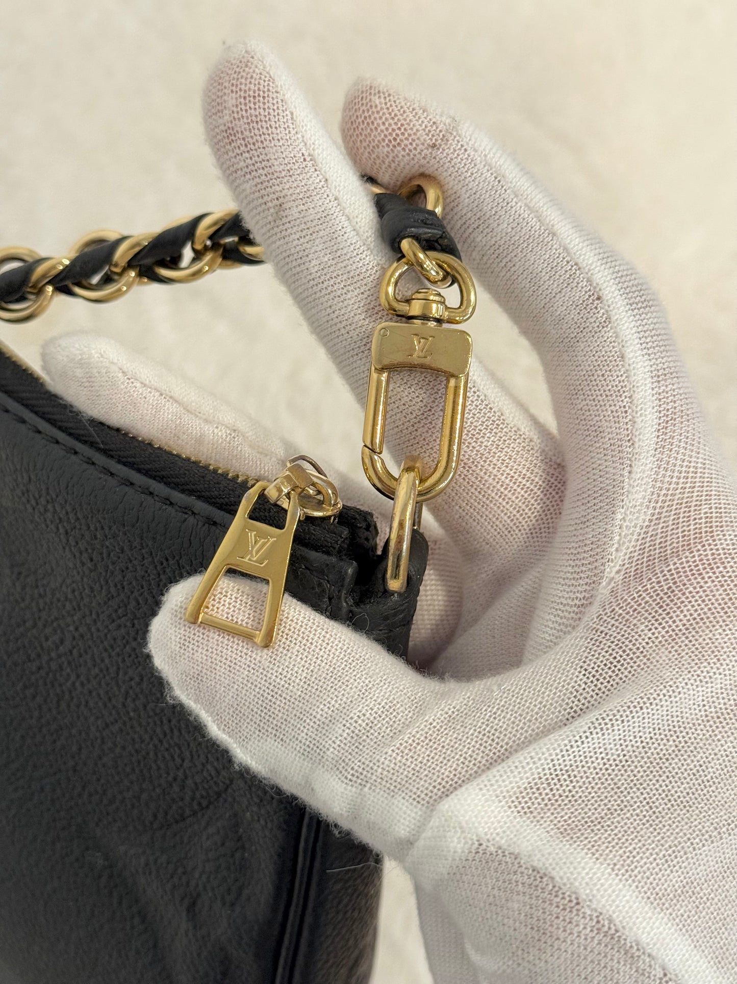 Louis Vuitton Large Pochette Mono Giant Black Empreinte with chain strap