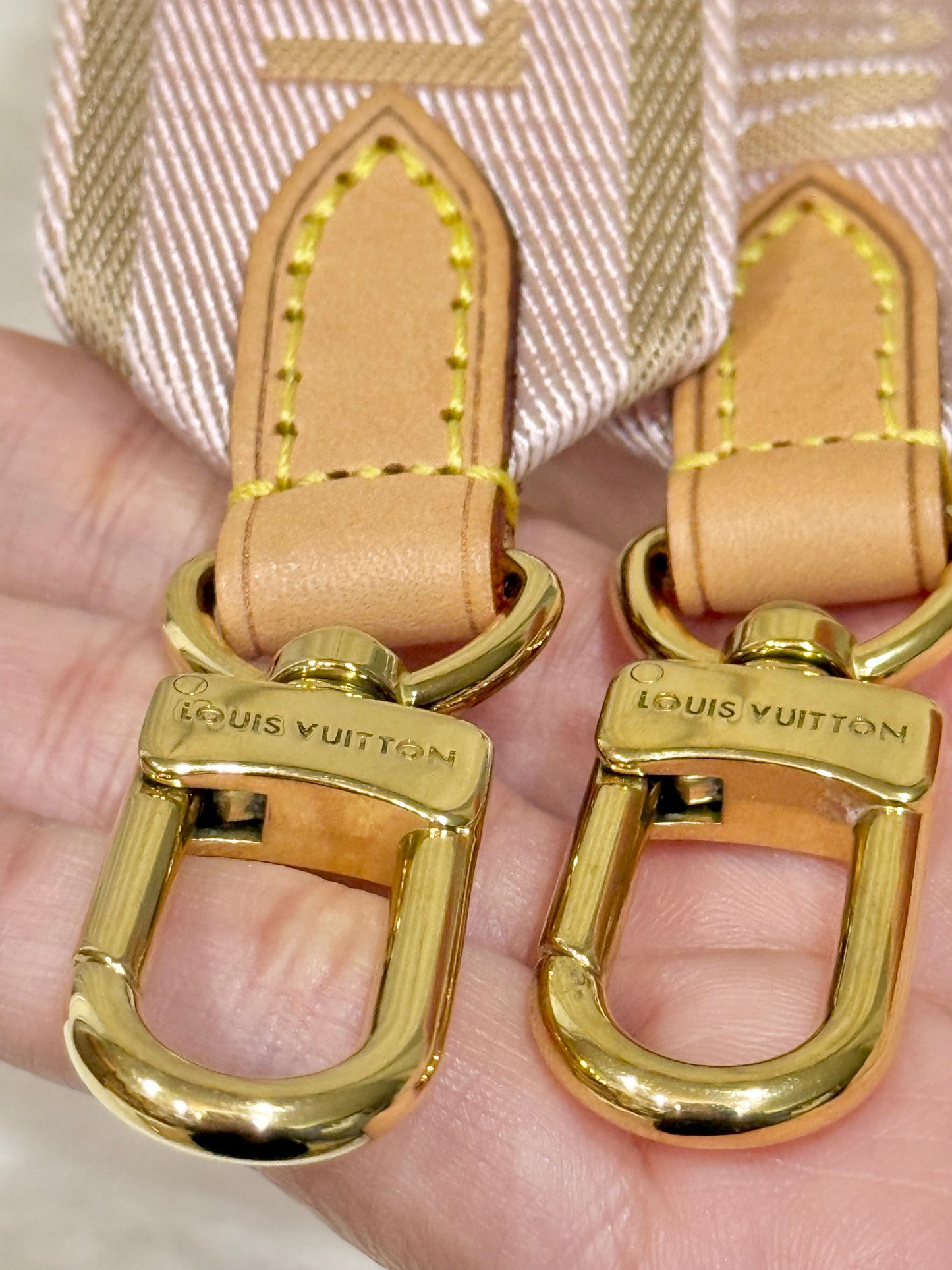Louis Vuitton Guitar Jacquard Light Pink Adjustable Strap