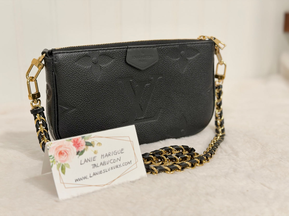 Louis Vuitton Multi Pochette Mono Giant Empreinte Black