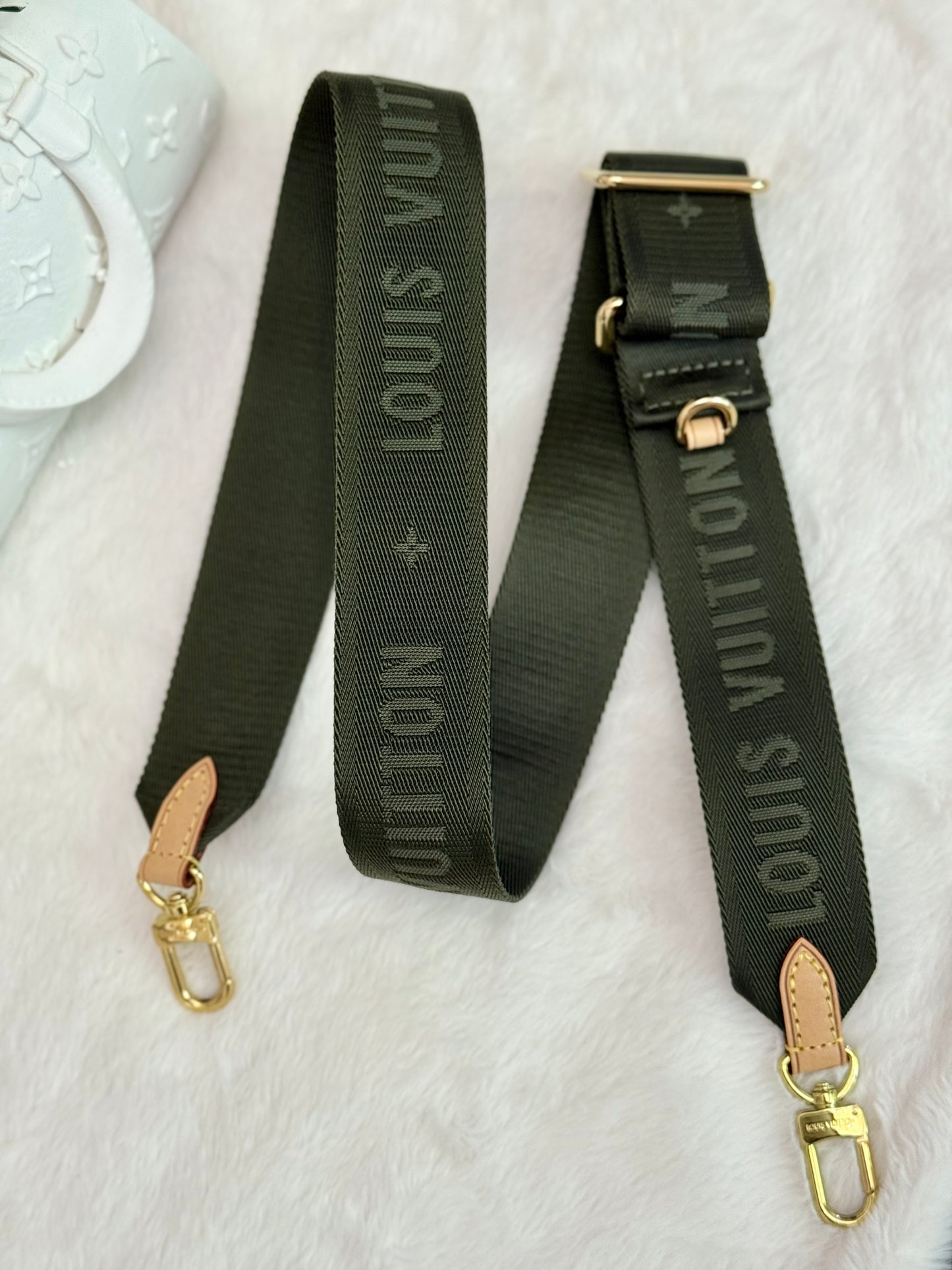 Louis Vuitton Guitar Jacquard Khaki Adjustable Strap