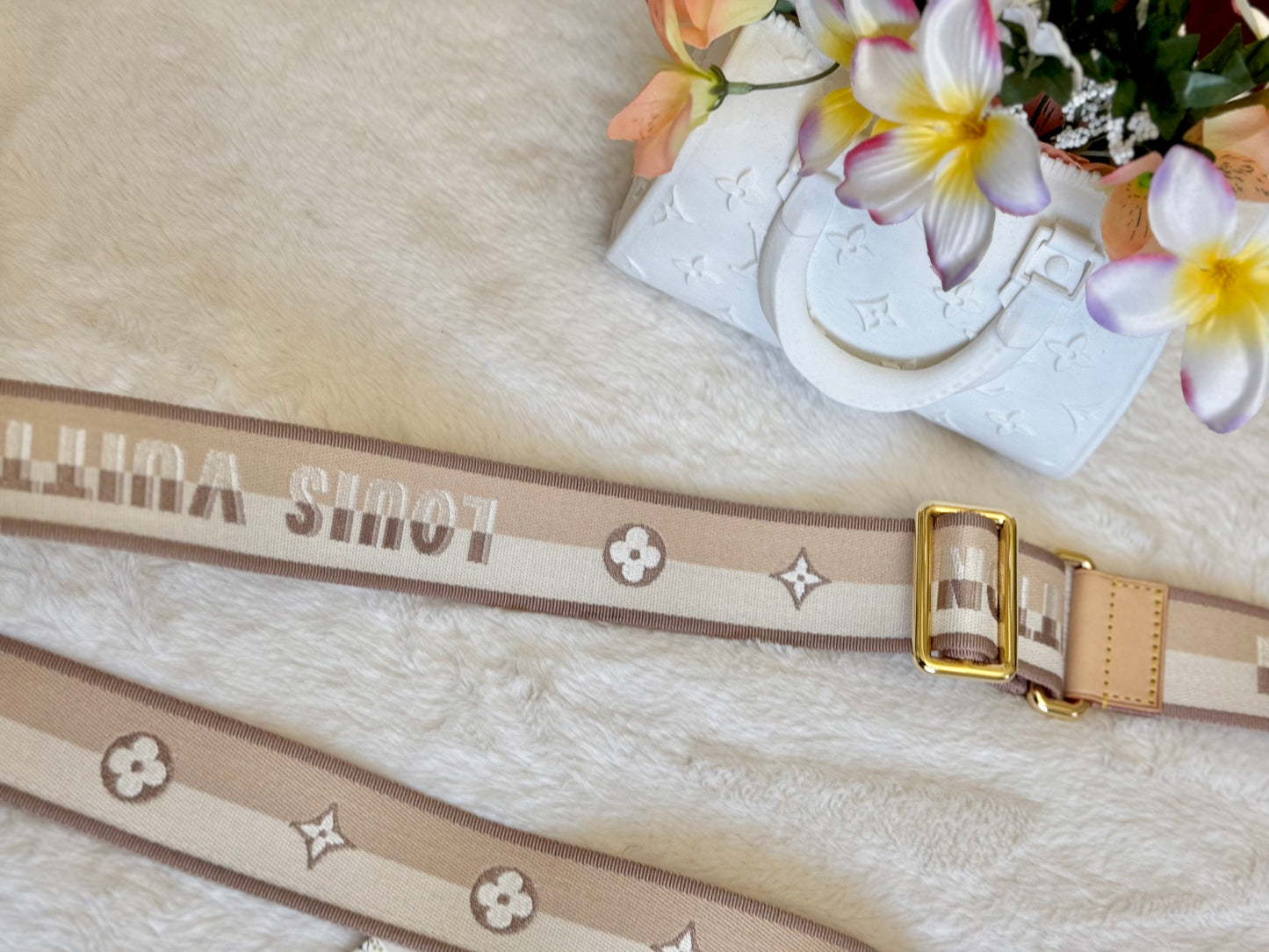 Louis Vuitton Jacquard Removable/Adjustable Beige Strap