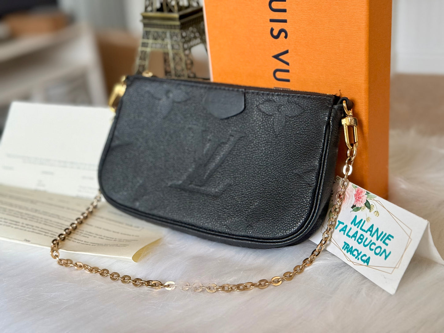 Louis Vuitton Small Pochette Black Empreinte