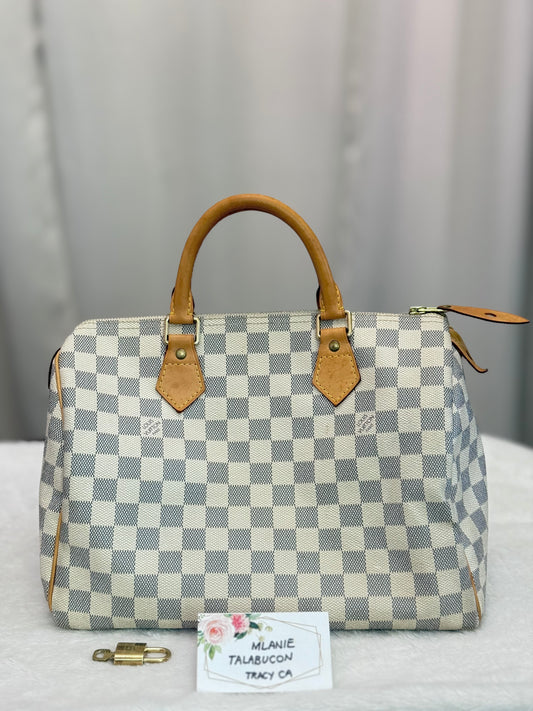 Louis Vuitton Speedy 30 Damier Azur