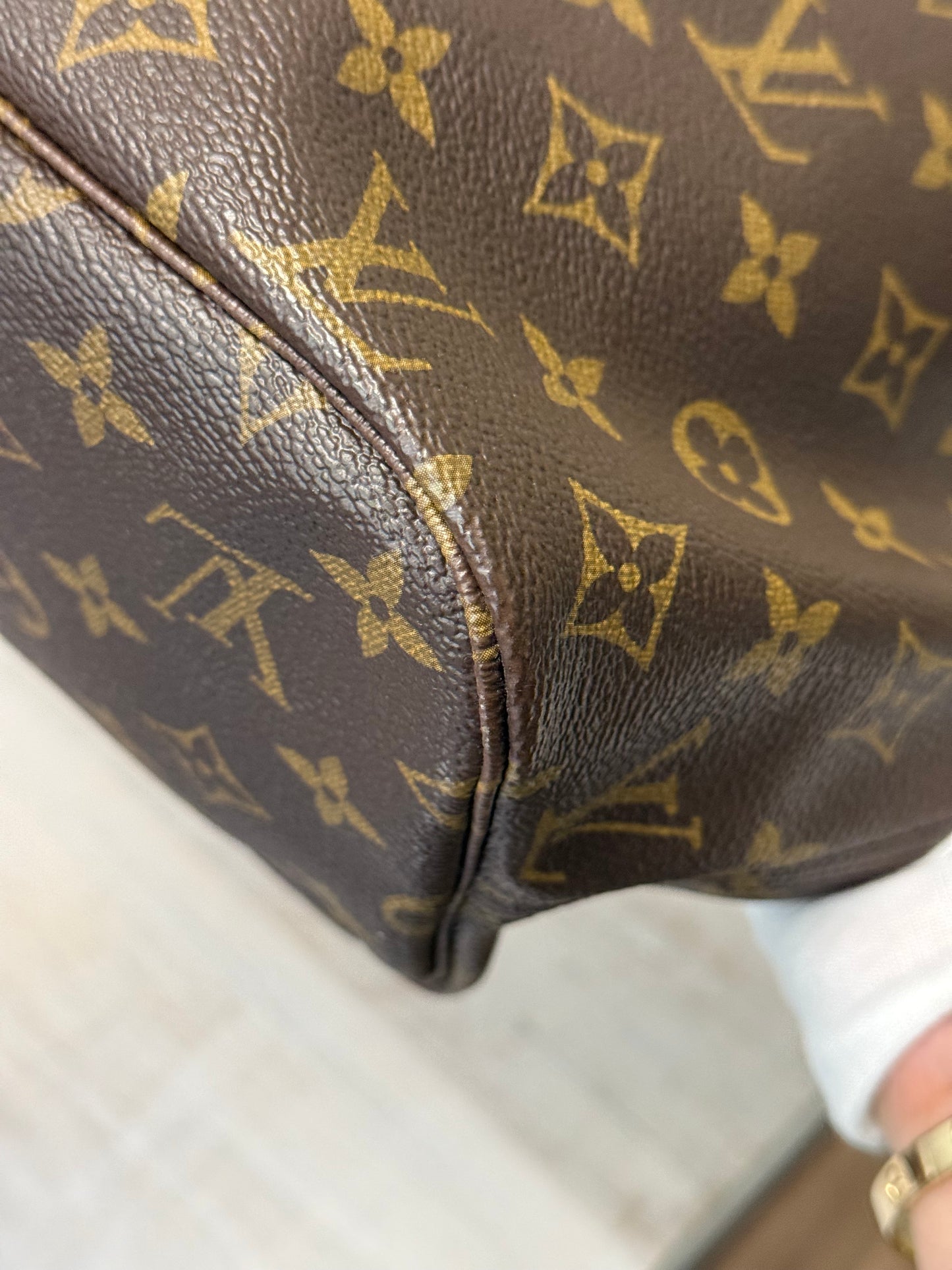 Louis Vuitton Neverfull MM Mono Beige Bag Only