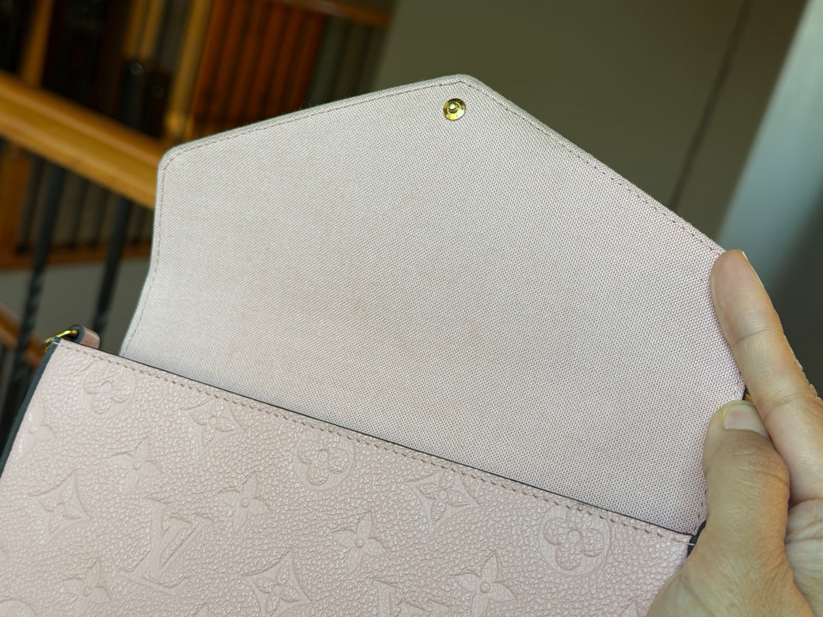 Louis Vuitton Felicie Pochette Empreinte Rose Poudre with Inserts