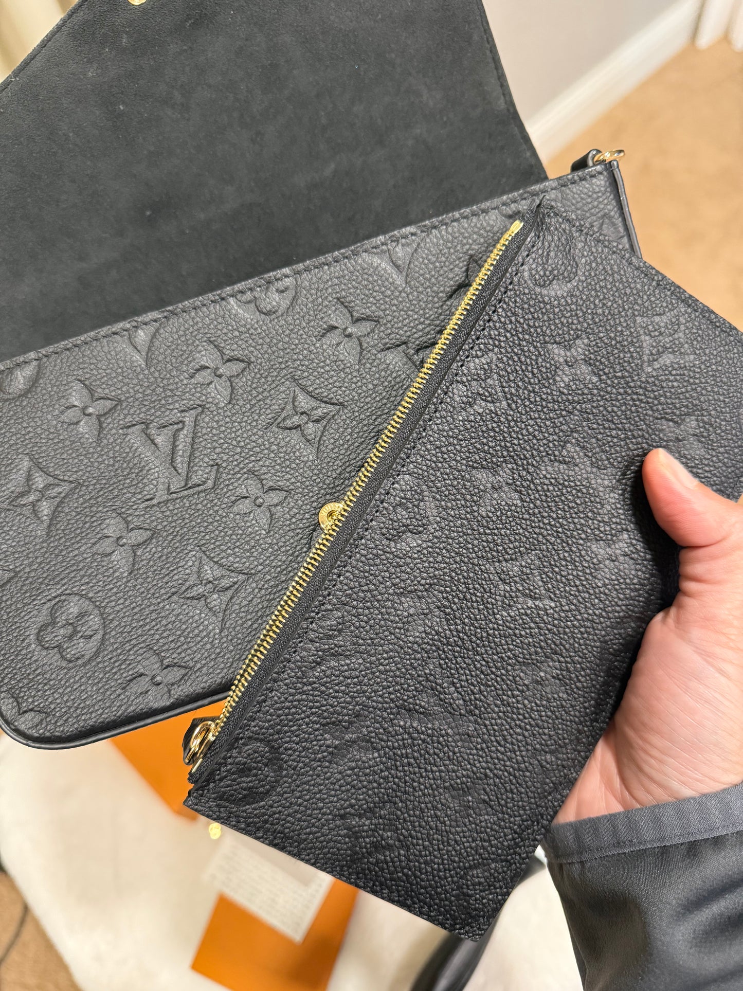Louis Vuitton Felicie Pochette in Mono Empreinte Noir/Black with Inserts (Copy)