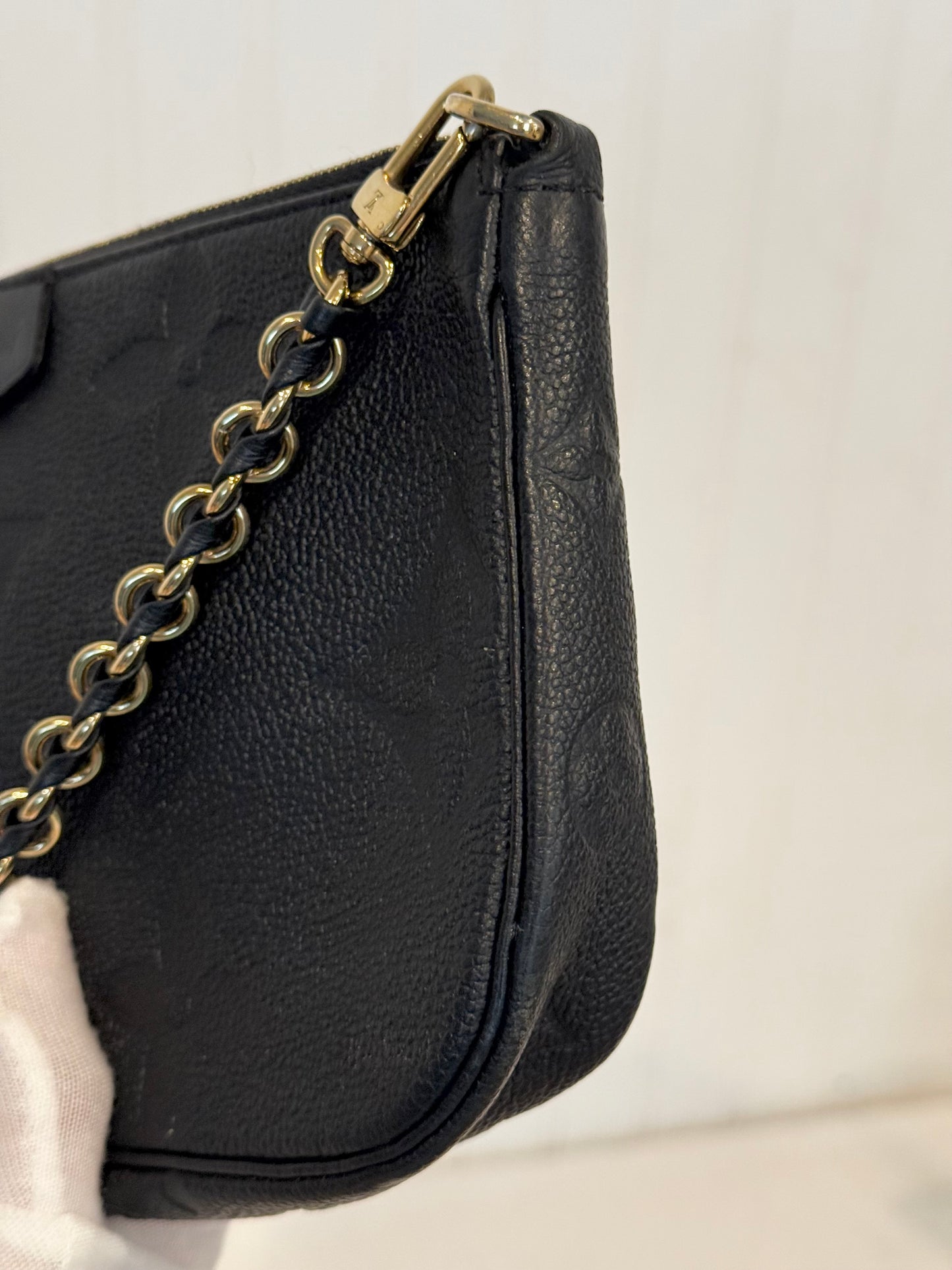Louis Vuitton Large Pochette Mono Giant Black Empreinte with chain strap