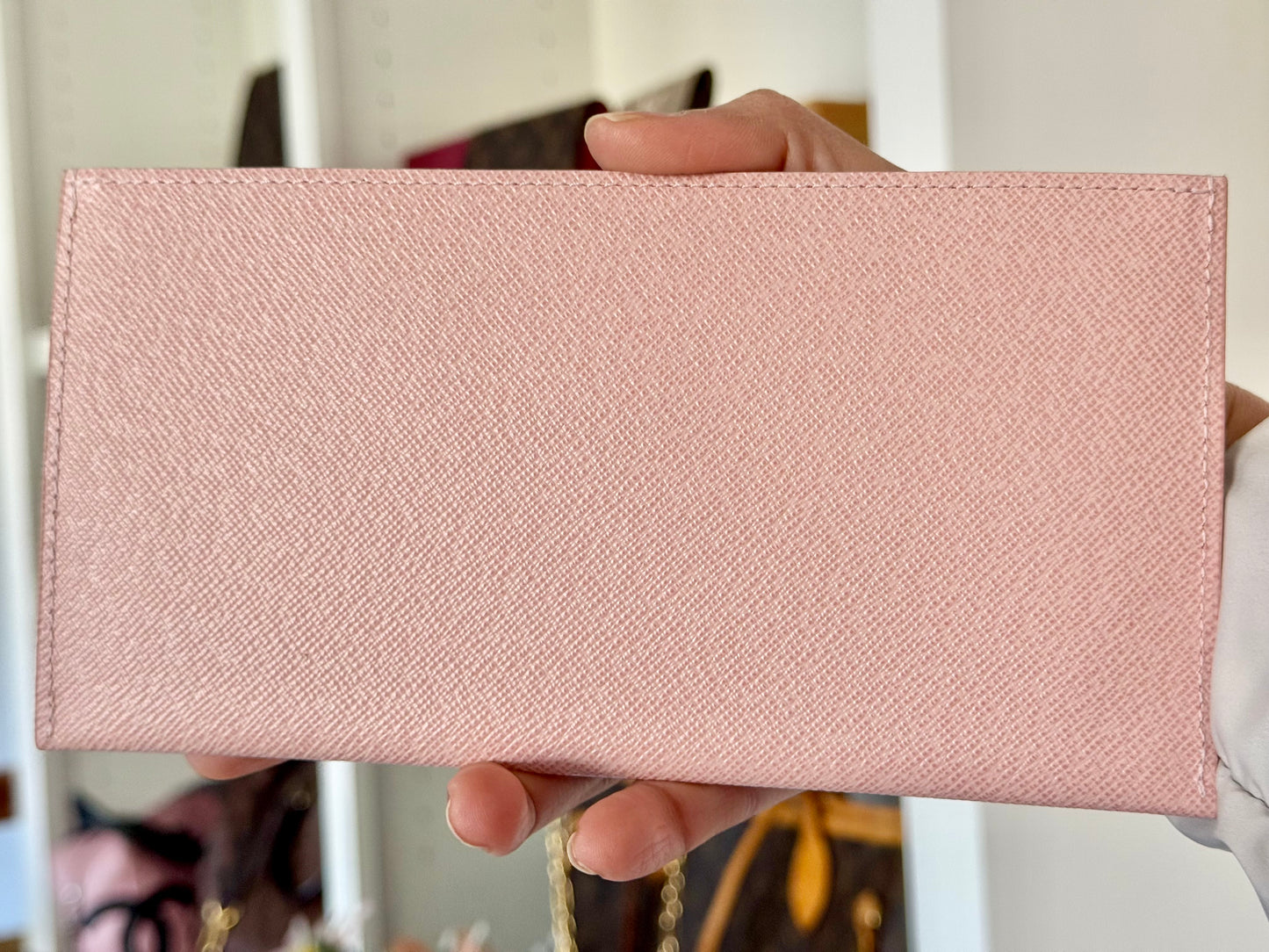 Louis Vuitton Pochette Felicie Damier Azur Rose Ballerine