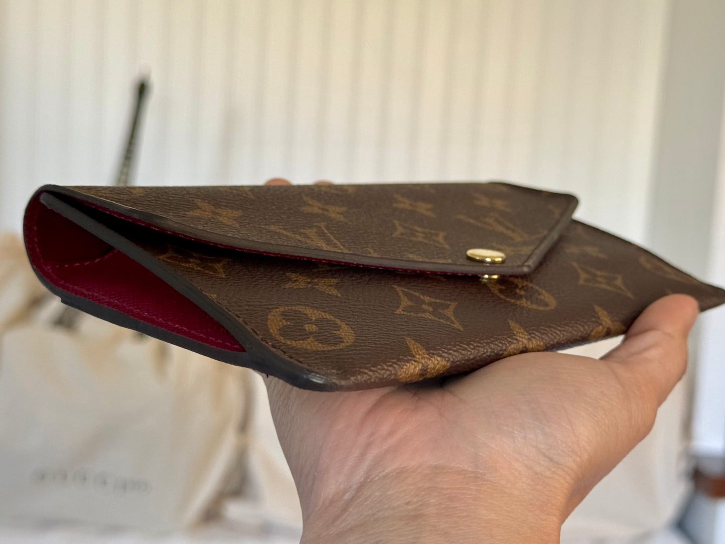 Louis Vuitton Jeanne Mono Fuchsia Wallet with Inserts