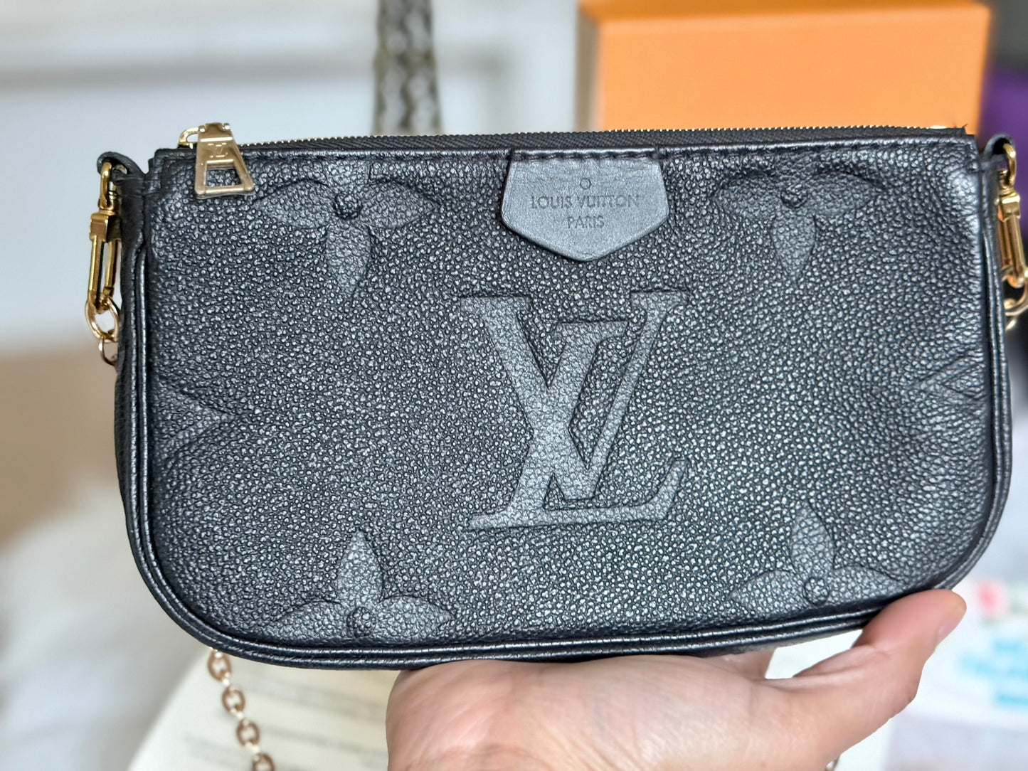 Louis Vuitton Small Pochette Black Empreinte