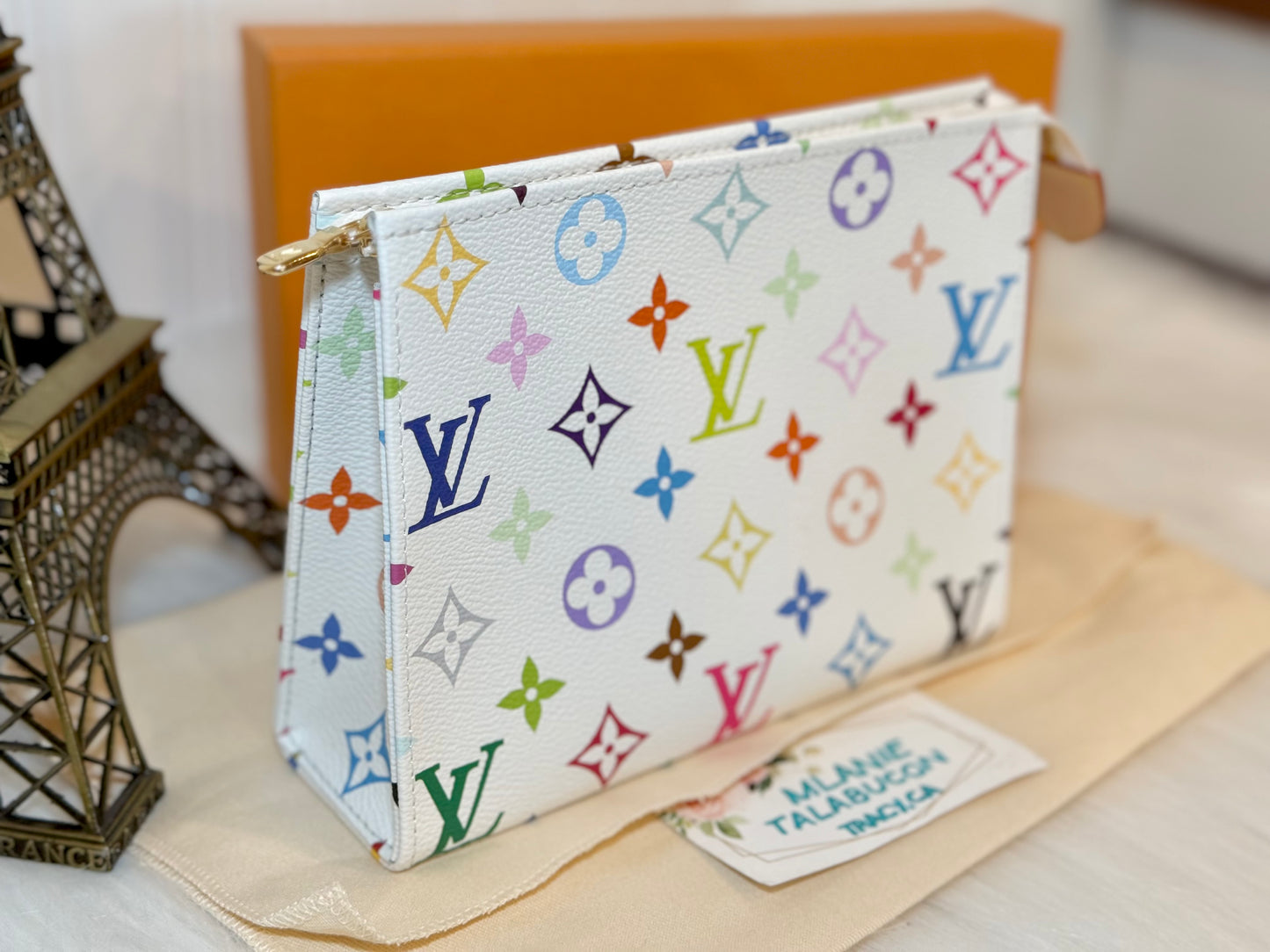 Louis Vuitton Toiletry 19 Takashi Murakami Multicolore Blanc/White