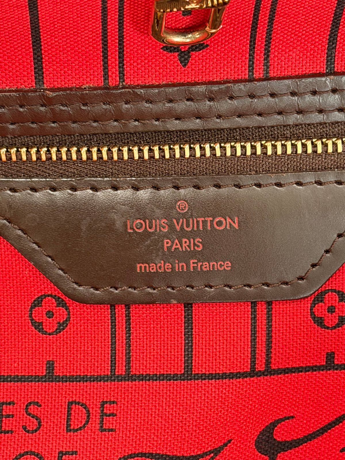 Louis Vuitton Neverfull MM Damier Ebene Bag Only